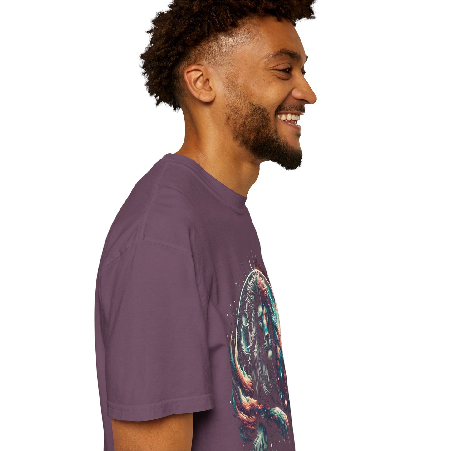 Galactic Balanced Lion T-Shirt - Unisex Soft Cotton Tee