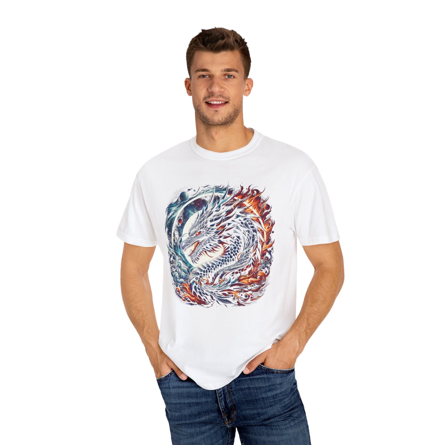 Interstellar Dragon T-Shirt - Durable Unisex Ring-Spun Cotton Tee