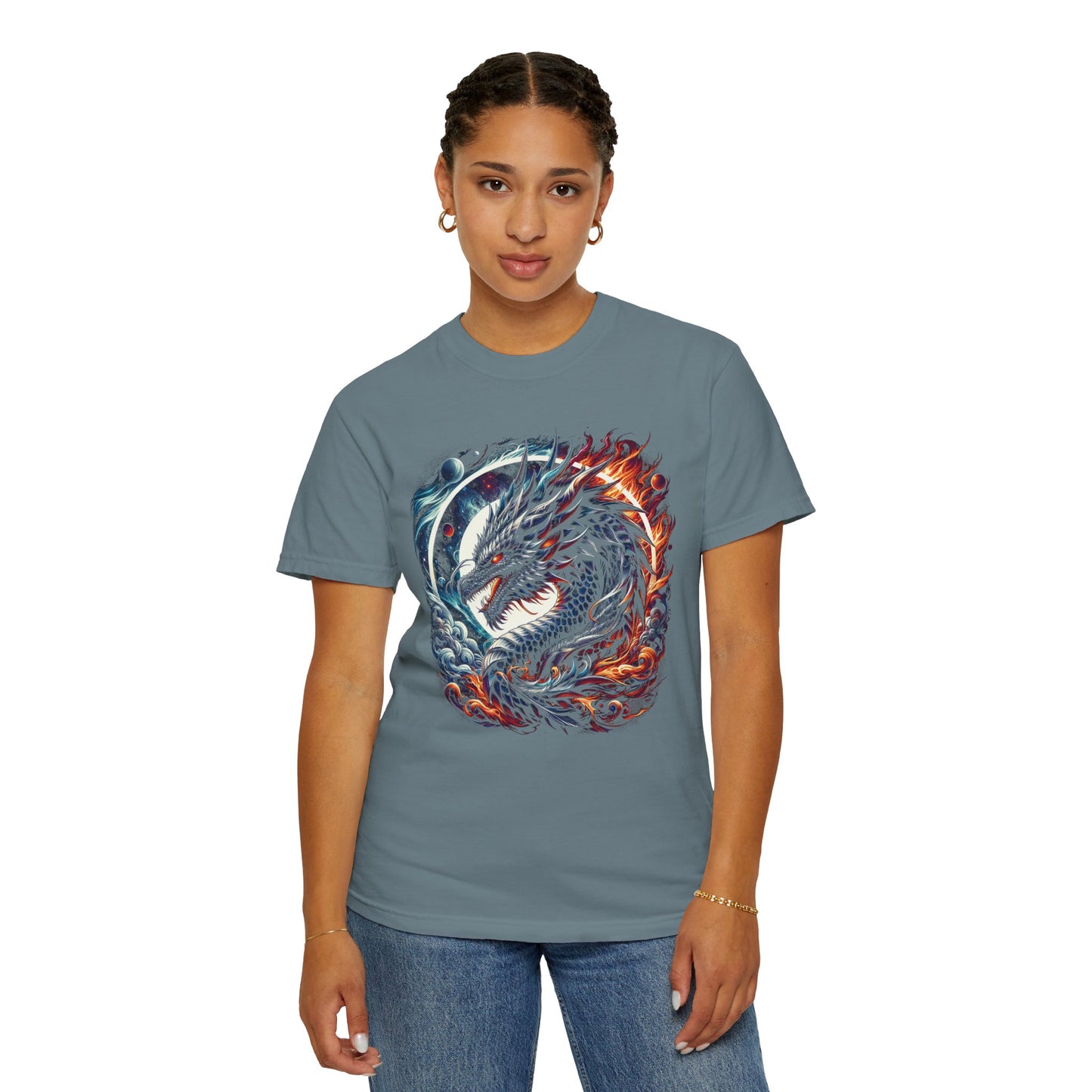 Interstellar Dragon T-Shirt - Durable Unisex Ring-Spun Cotton Tee
