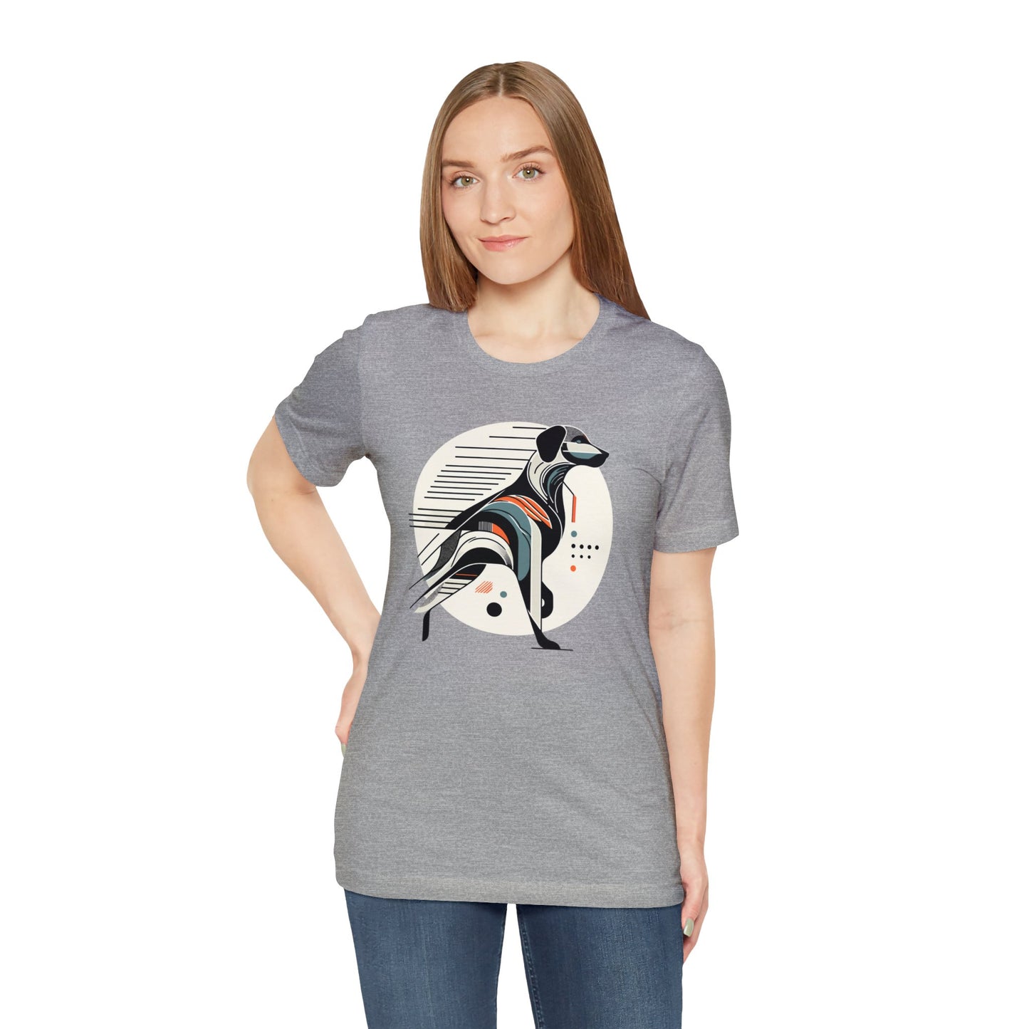 Geometric Dog Grace T-Shirt - Stylish Unisex Cotton Tee