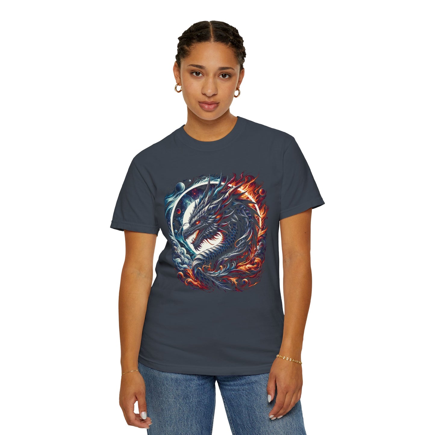 Interstellar Dragon T-Shirt - Durable Unisex Ring-Spun Cotton Tee
