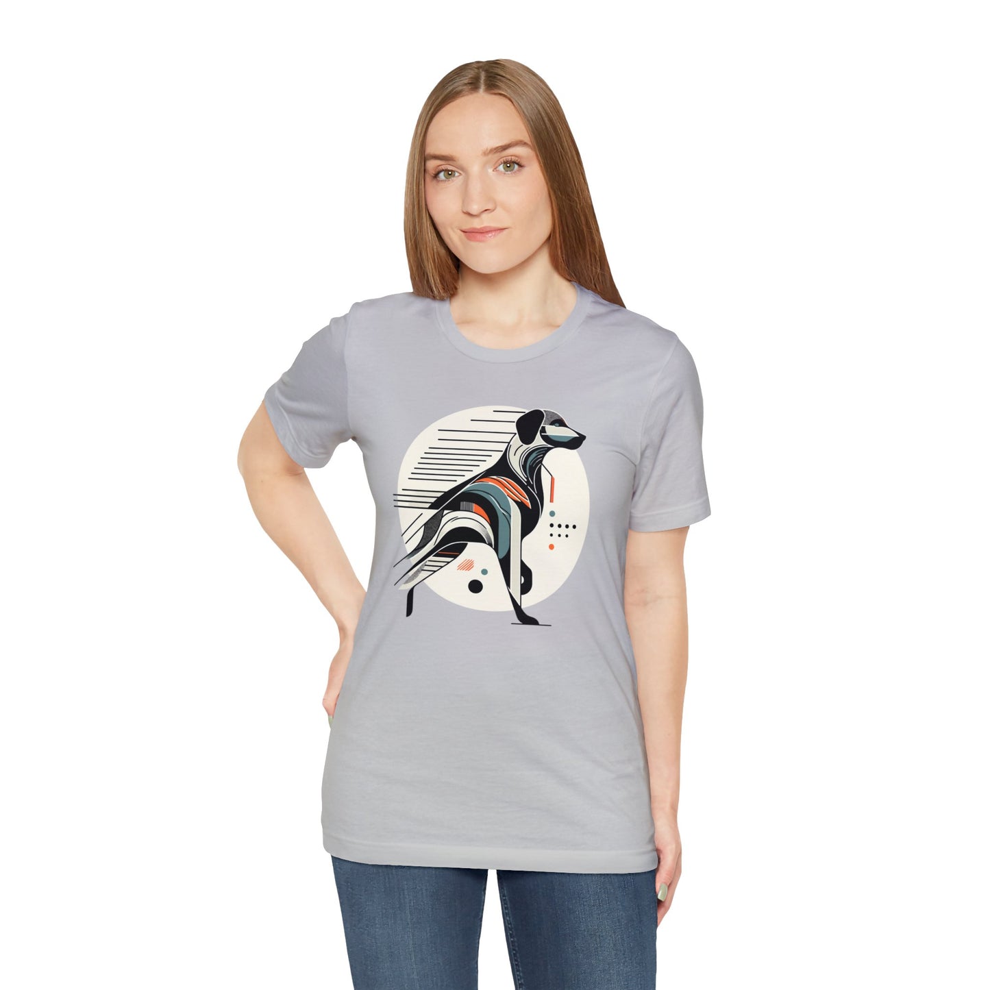 Geometric Dog Grace T-Shirt - Stylish Unisex Cotton Tee