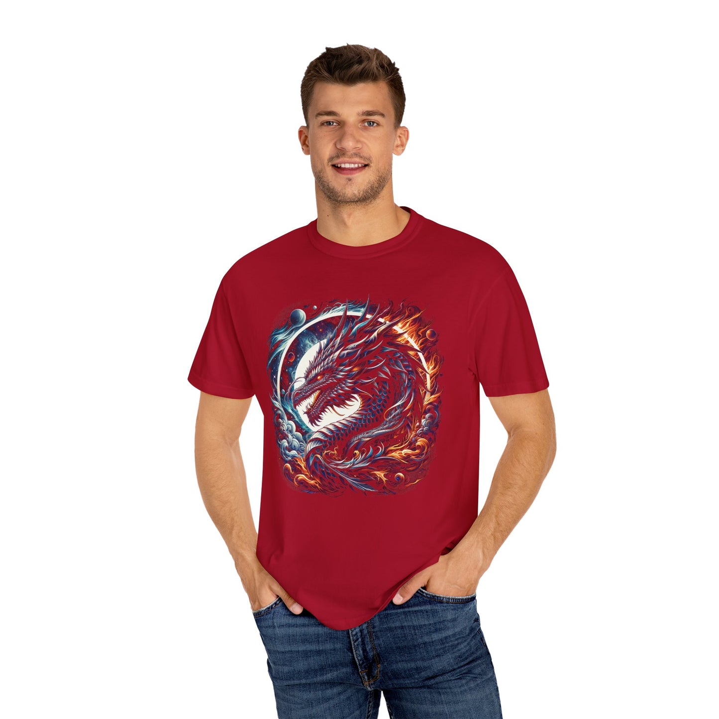 Interstellar Dragon T-Shirt - Durable Unisex Ring-Spun Cotton Tee