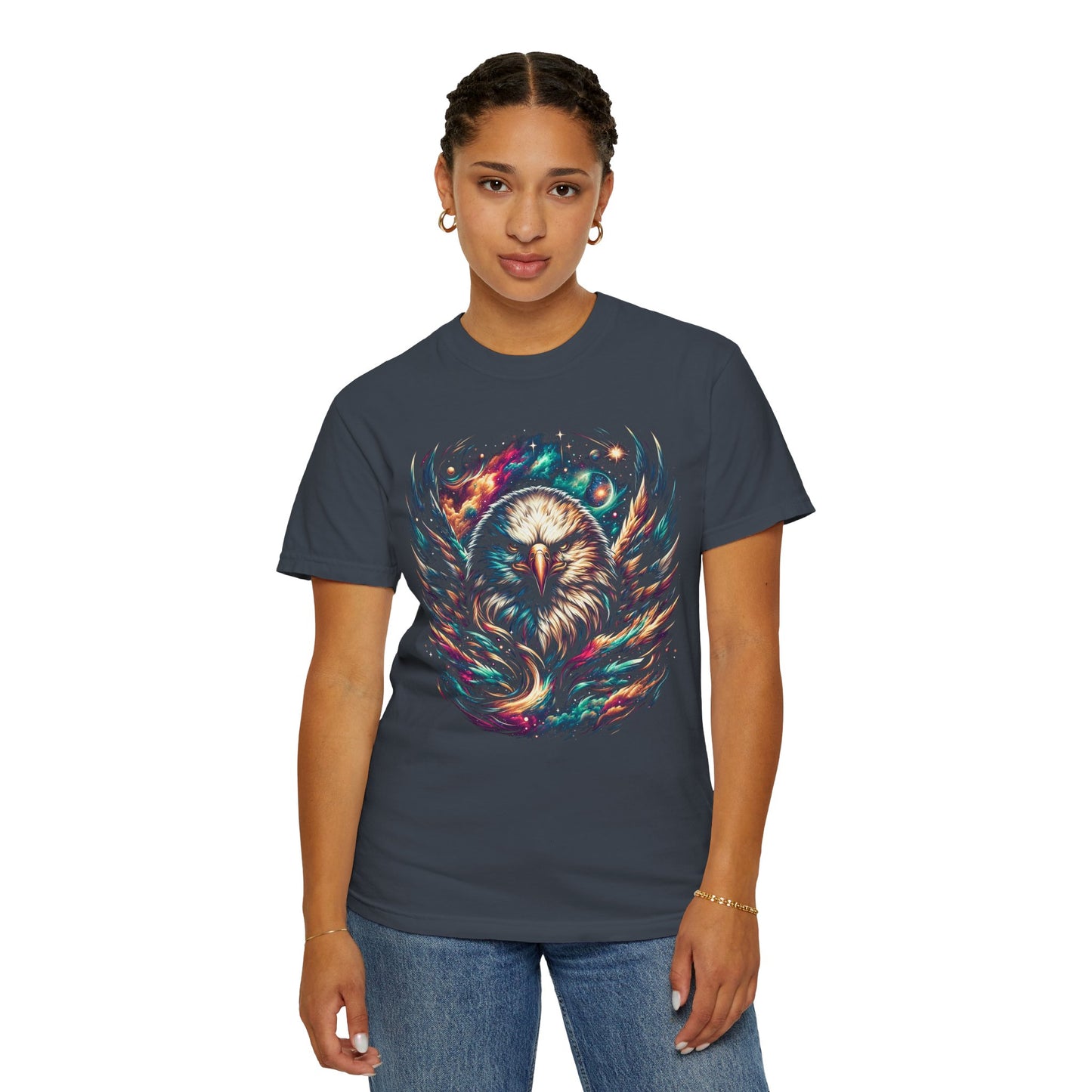 Galactic Eagle Vision T-Shirt - Unisex Soft Cotton Tee with Durable Stitching