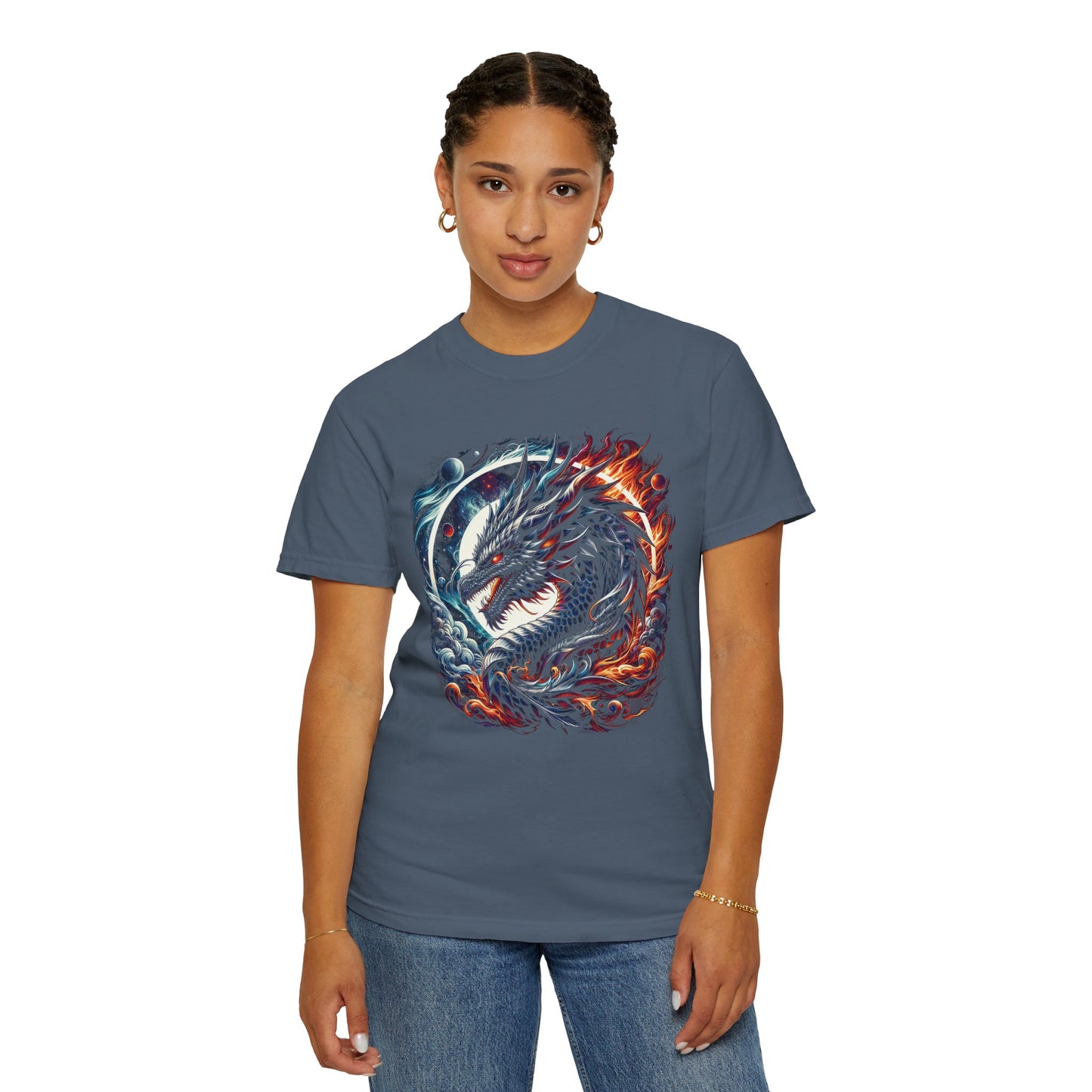 Interstellar Dragon T-Shirt - Durable Unisex Ring-Spun Cotton Tee