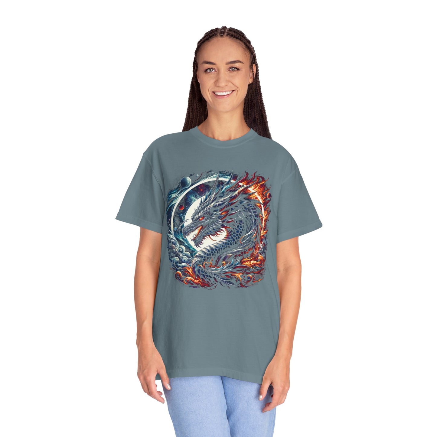 Interstellar Dragon T-Shirt - Durable Unisex Ring-Spun Cotton Tee