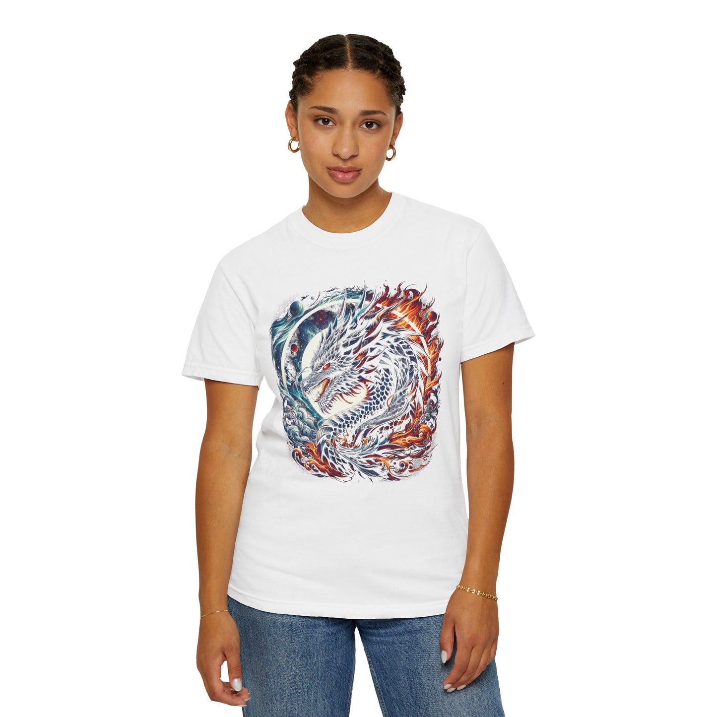 Interstellar Dragon T-Shirt - Durable Unisex Ring-Spun Cotton Tee
