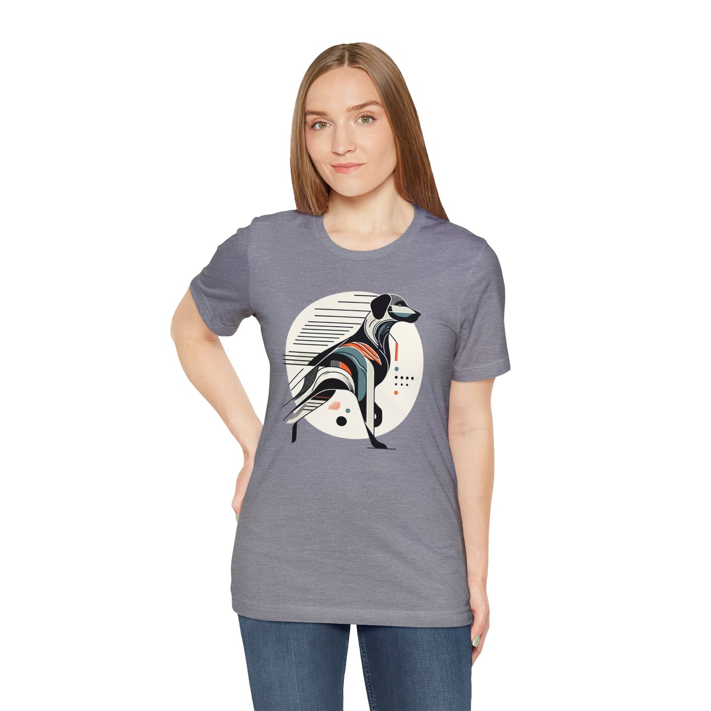 Geometric Dog Grace T-Shirt - Stylish Unisex Cotton Tee