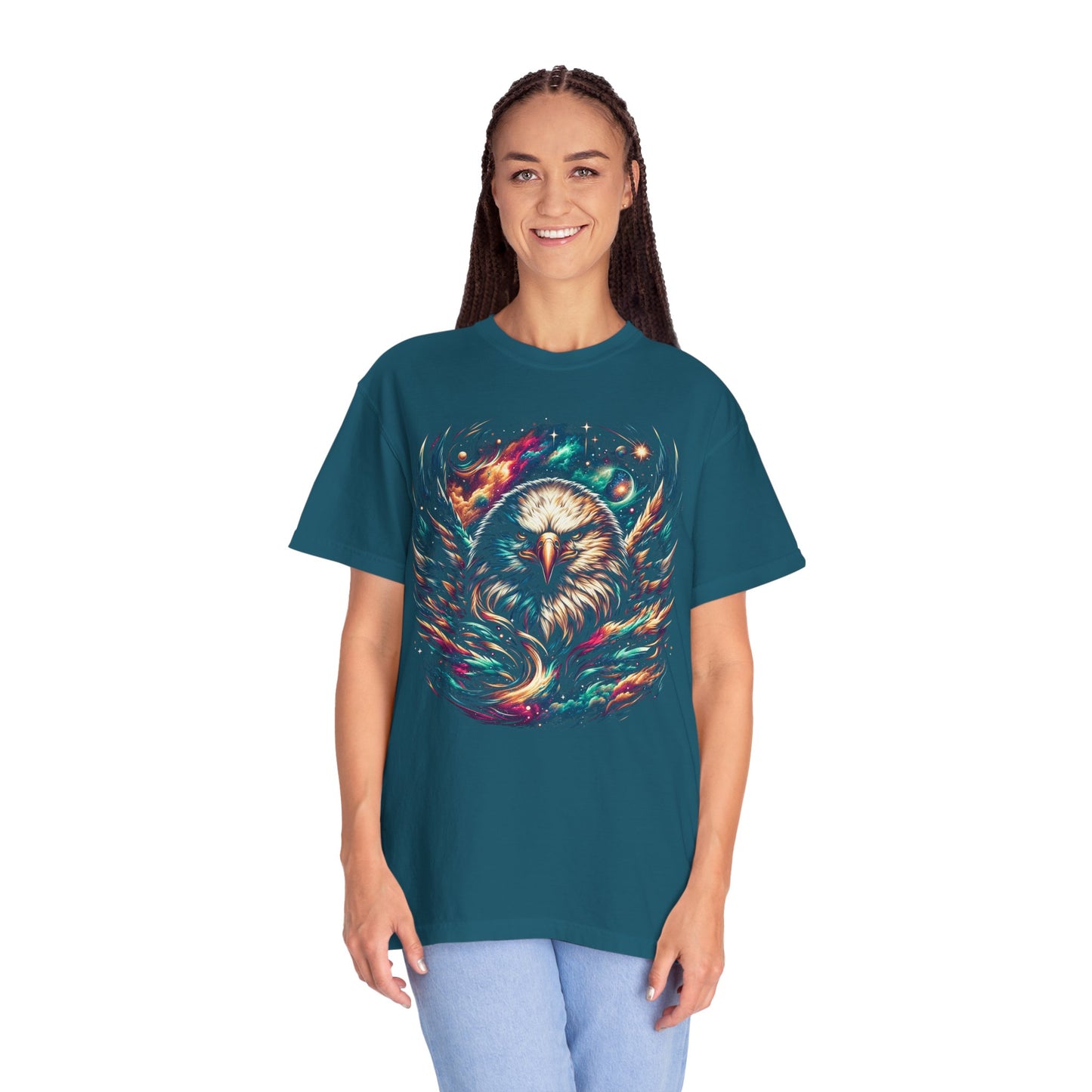 Galactic Eagle Vision T-Shirt - Unisex Soft Cotton Tee with Durable Stitching