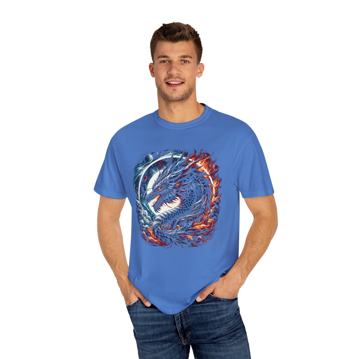 Interstellar Dragon T-Shirt - Durable Unisex Ring-Spun Cotton Tee