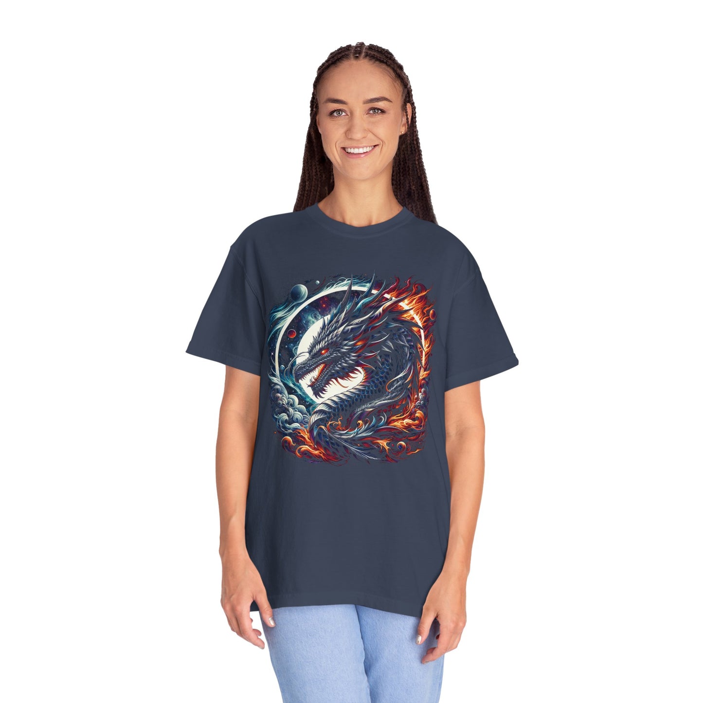 Interstellar Dragon T-Shirt - Durable Unisex Ring-Spun Cotton Tee
