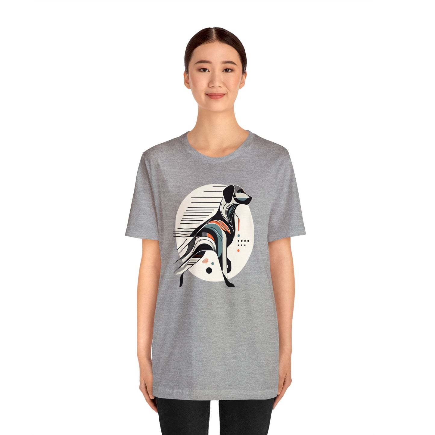 Geometric Dog Grace T-Shirt - Stylish Unisex Cotton Tee