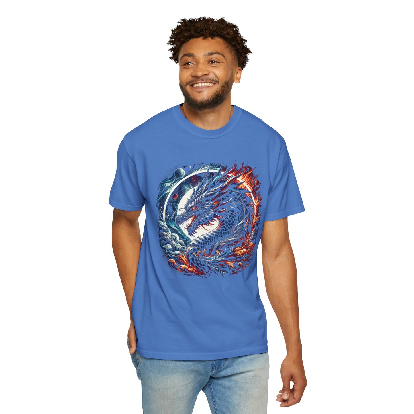 Interstellar Dragon T-Shirt - Durable Unisex Ring-Spun Cotton Tee