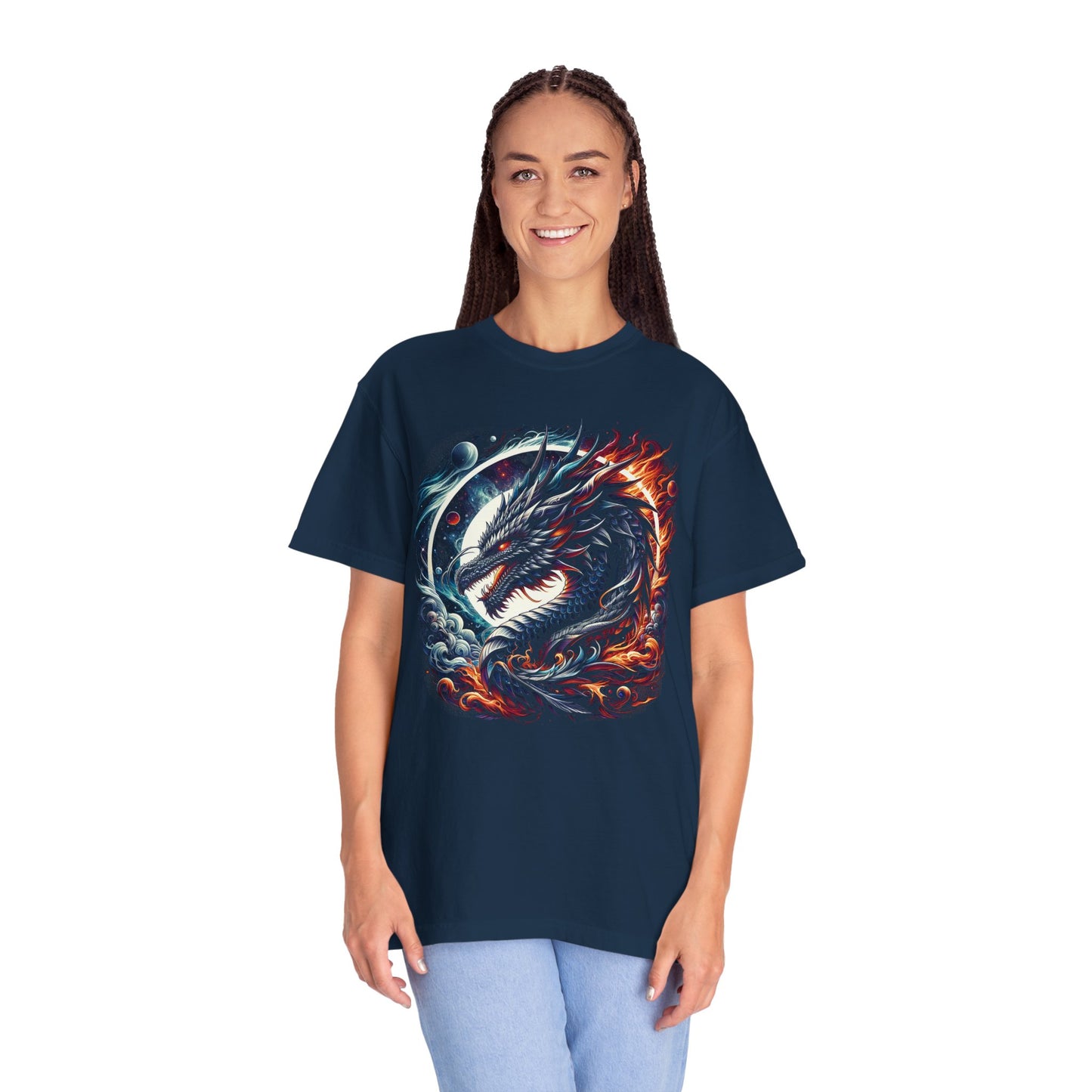 Interstellar Dragon T-Shirt - Durable Unisex Ring-Spun Cotton Tee