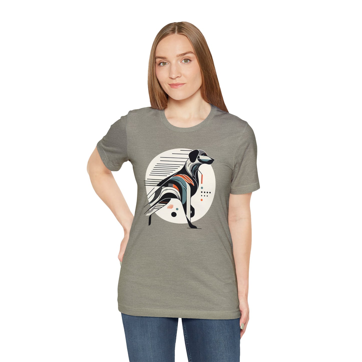 Geometric Dog Grace T-Shirt - Stylish Unisex Cotton Tee