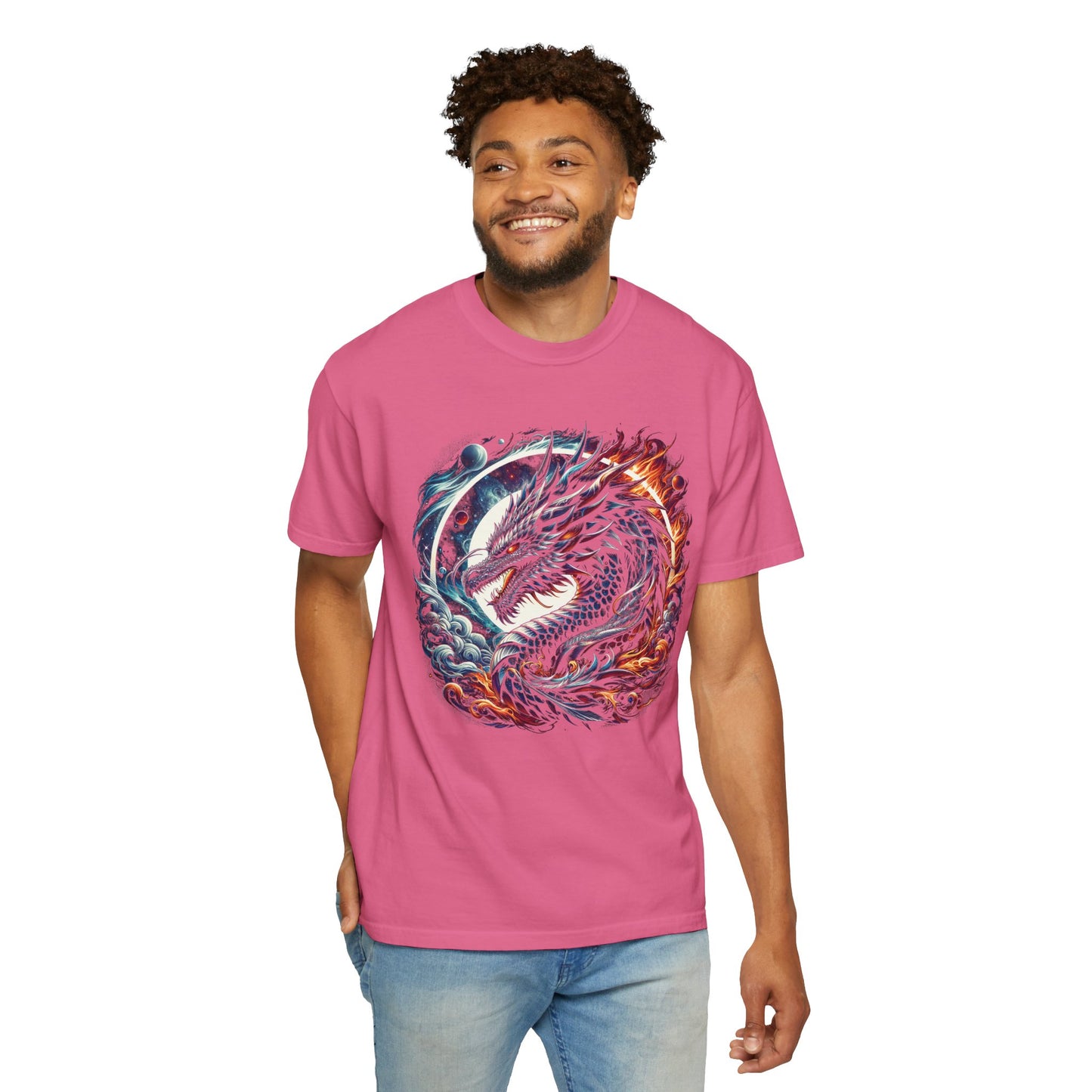 Interstellar Dragon T-Shirt - Durable Unisex Ring-Spun Cotton Tee