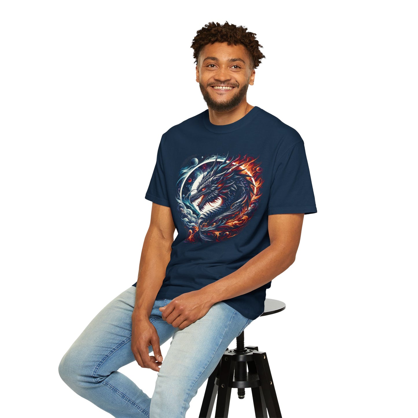 Interstellar Dragon T-Shirt - Durable Unisex Ring-Spun Cotton Tee