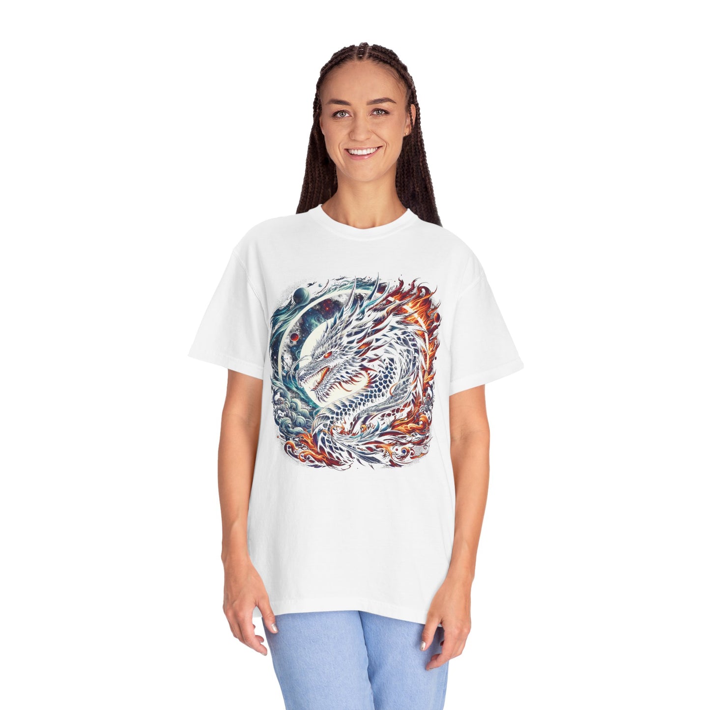 Interstellar Dragon T-Shirt - Durable Unisex Ring-Spun Cotton Tee