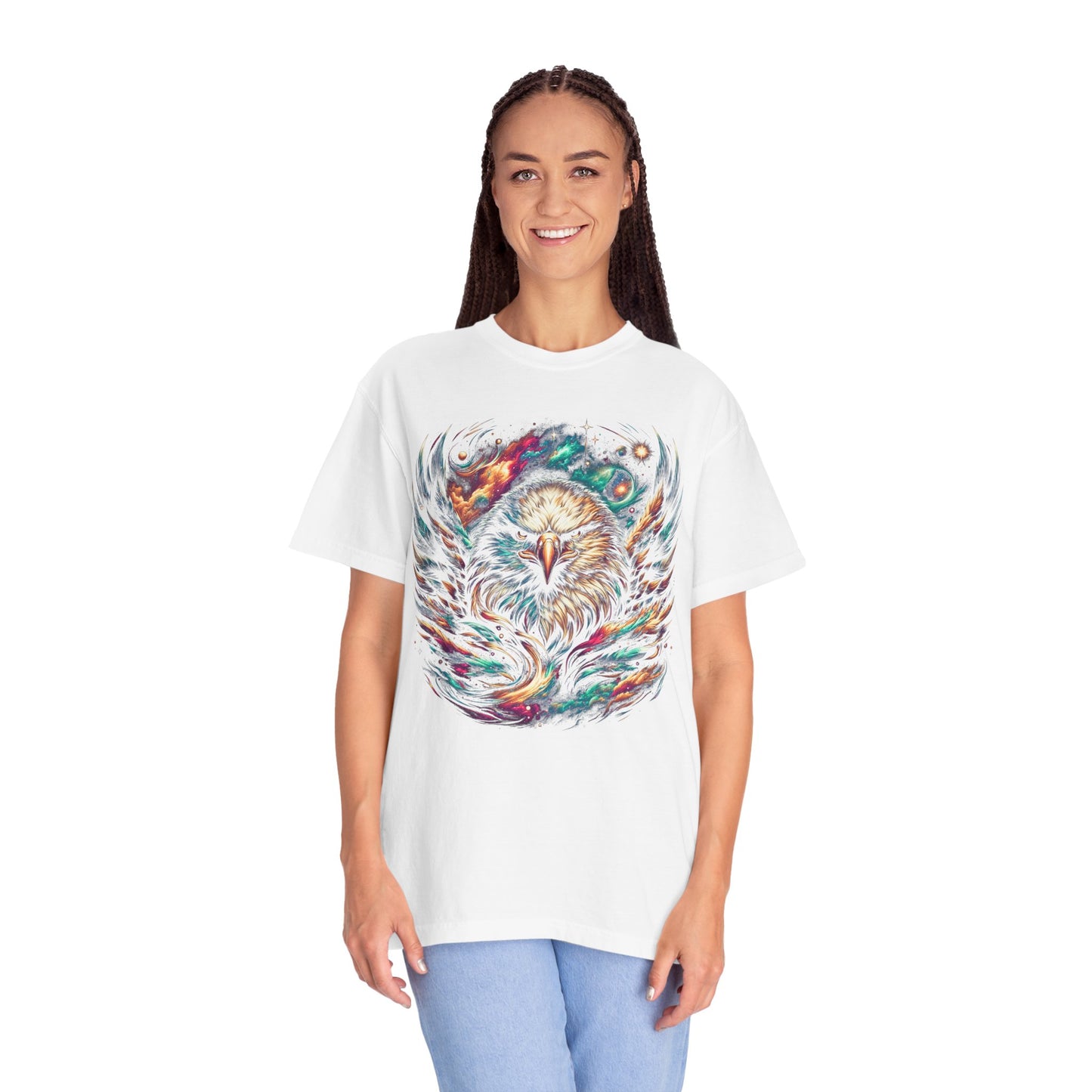 Galactic Eagle Vision T-Shirt - Unisex Soft Cotton Tee with Durable Stitching