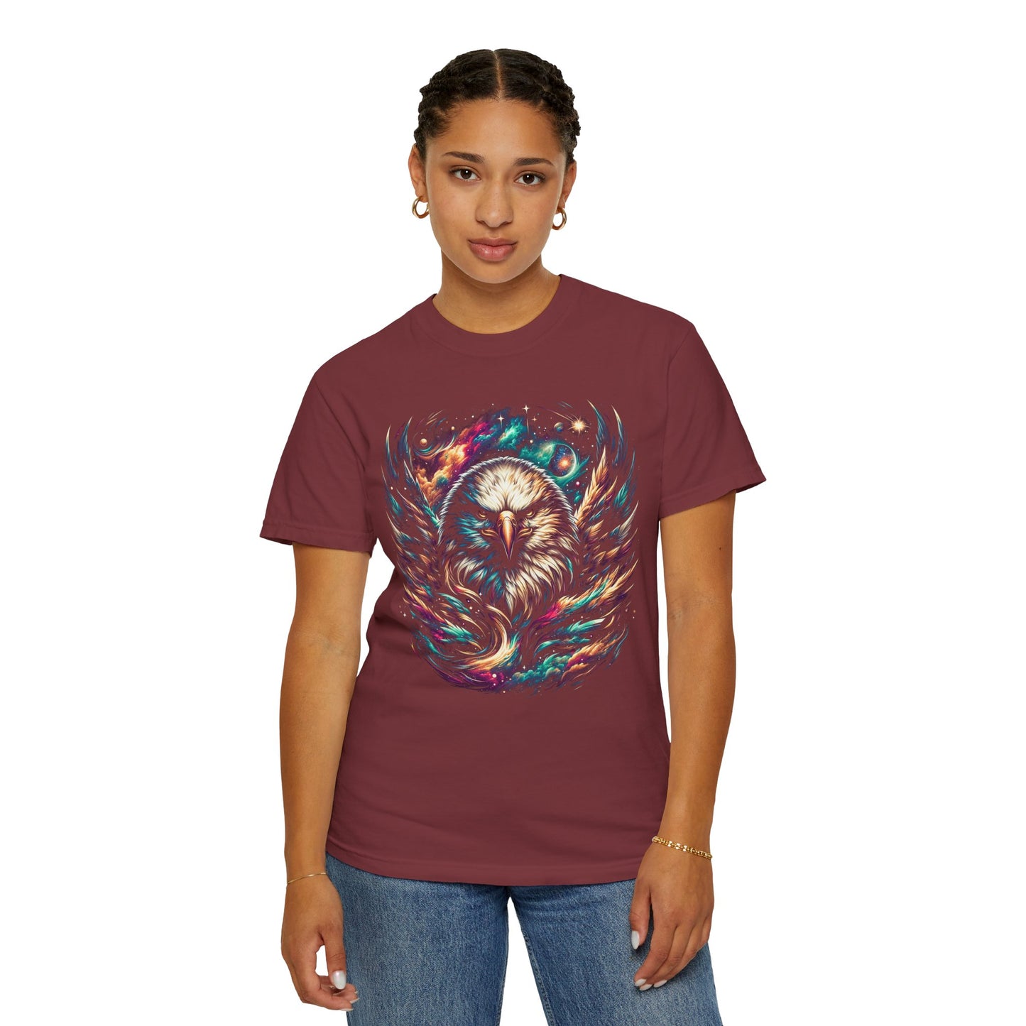 Galactic Eagle Vision T-Shirt - Unisex Soft Cotton Tee with Durable Stitching