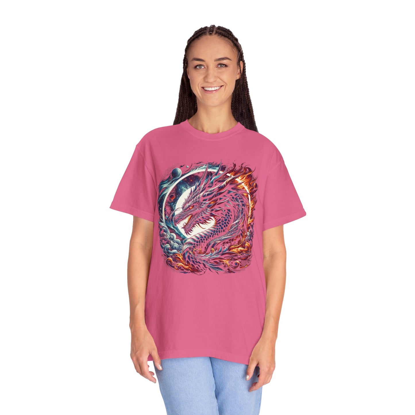 Interstellar Dragon T-Shirt - Durable Unisex Ring-Spun Cotton Tee