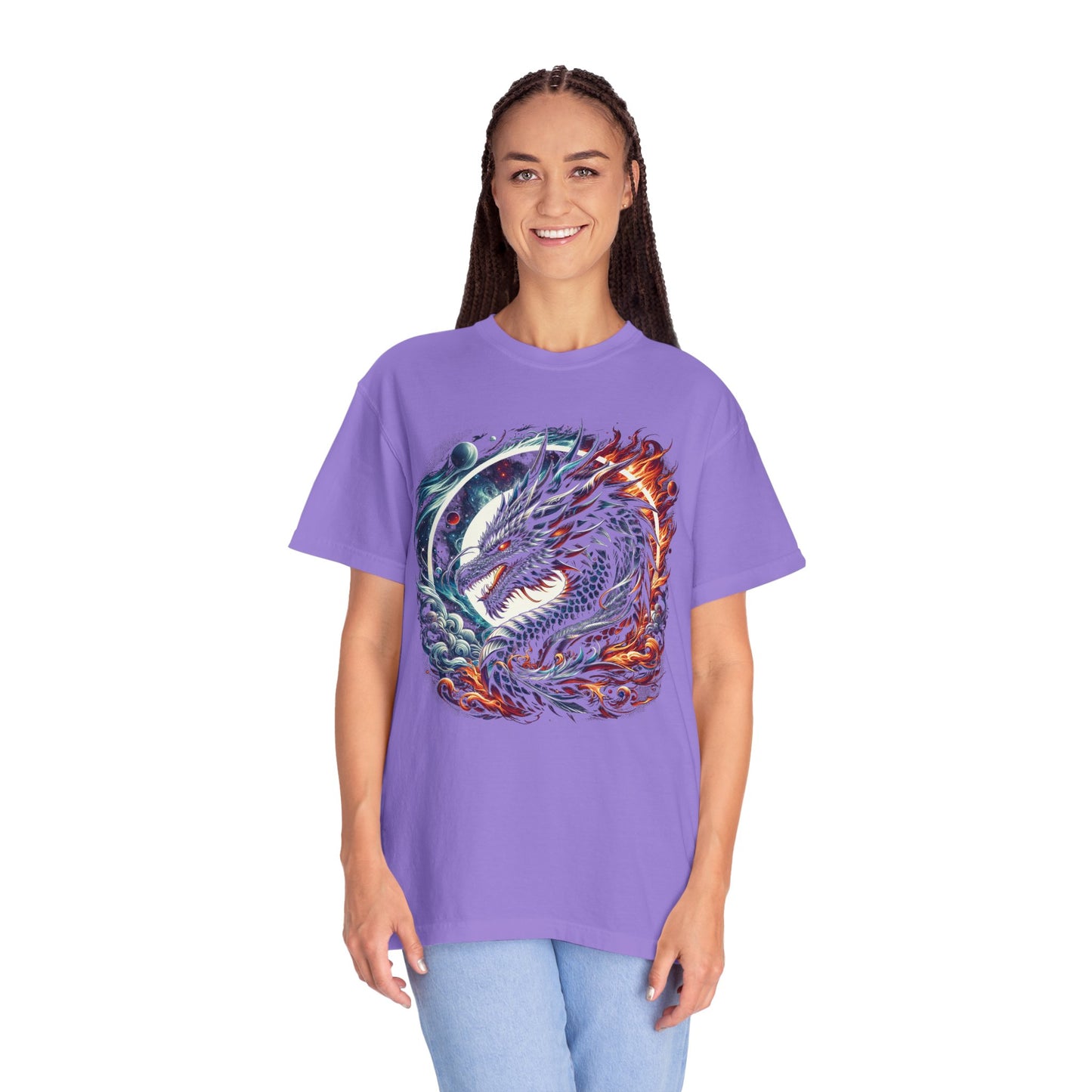 Interstellar Dragon T-Shirt - Durable Unisex Ring-Spun Cotton Tee