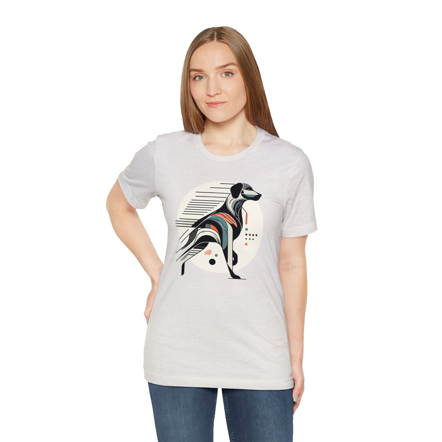 Geometric Dog Grace T-Shirt - Stylish Unisex Cotton Tee