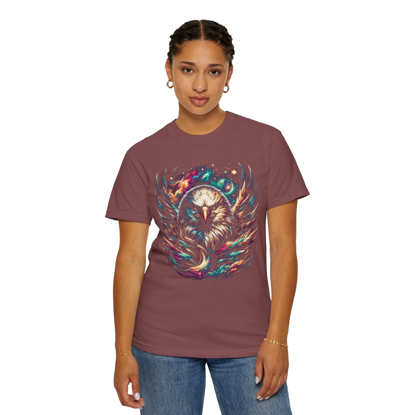 Galactic Eagle Vision T-Shirt - Unisex Soft Cotton Tee with Durable Stitching