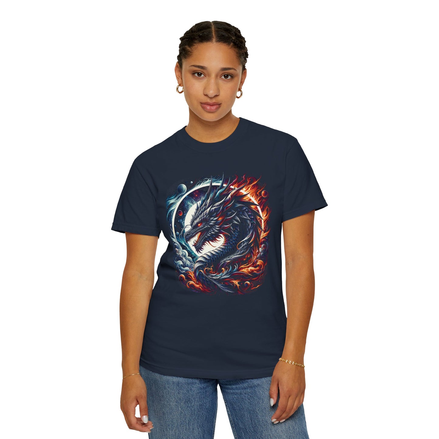 Interstellar Dragon T-Shirt - Durable Unisex Ring-Spun Cotton Tee