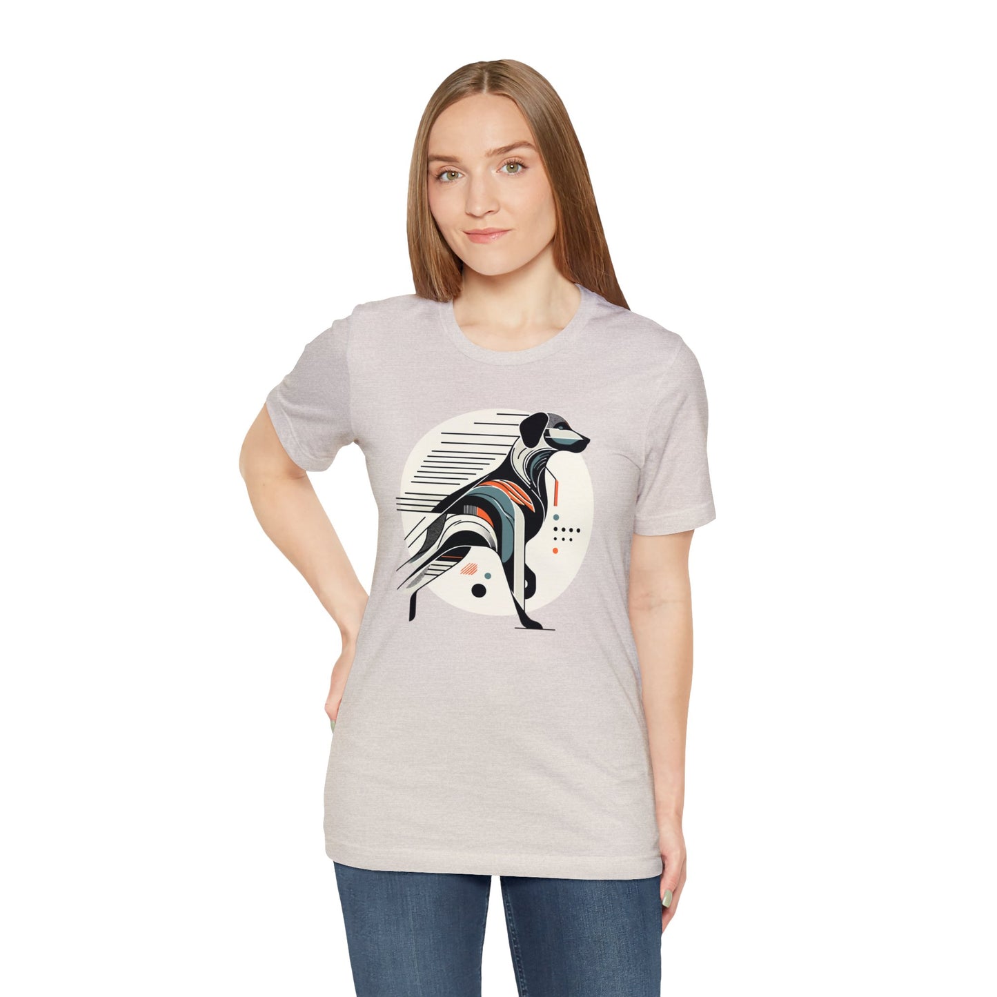 Geometric Dog Grace T-Shirt - Stylish Unisex Cotton Tee