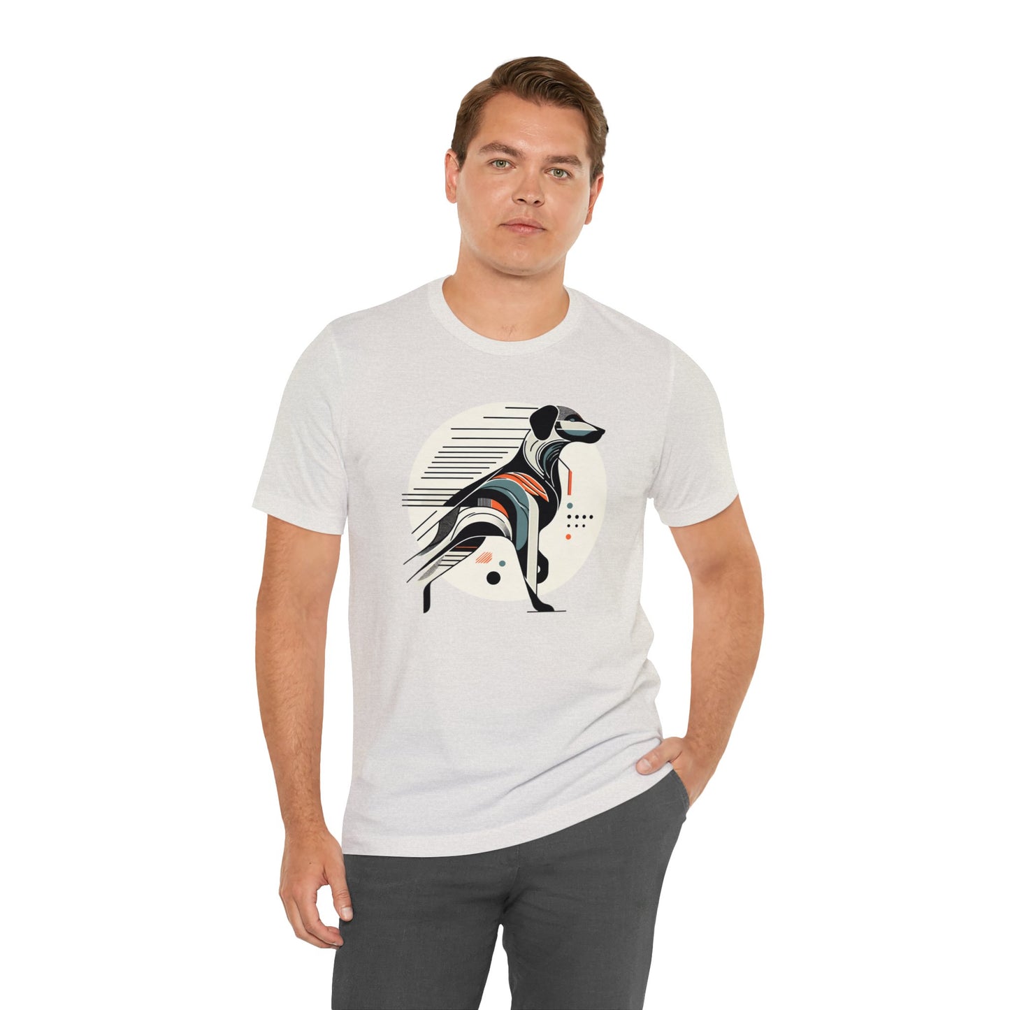 Geometric Dog Grace T-Shirt - Stylish Unisex Cotton Tee