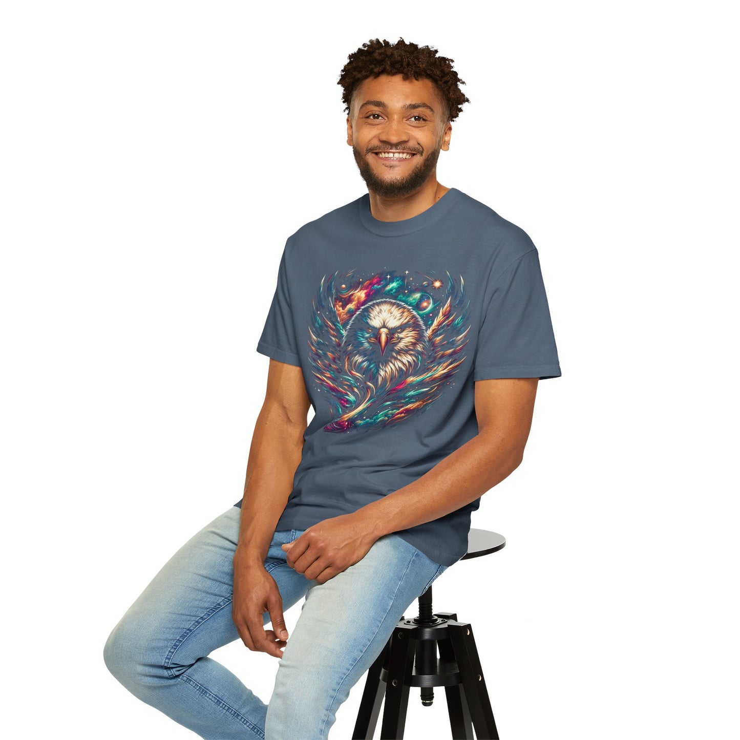 Galactic Eagle Vision T-Shirt - Unisex Soft Cotton Tee with Durable Stitching