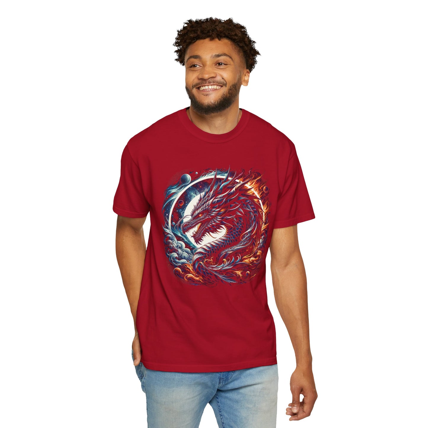 Interstellar Dragon T-Shirt - Durable Unisex Ring-Spun Cotton Tee