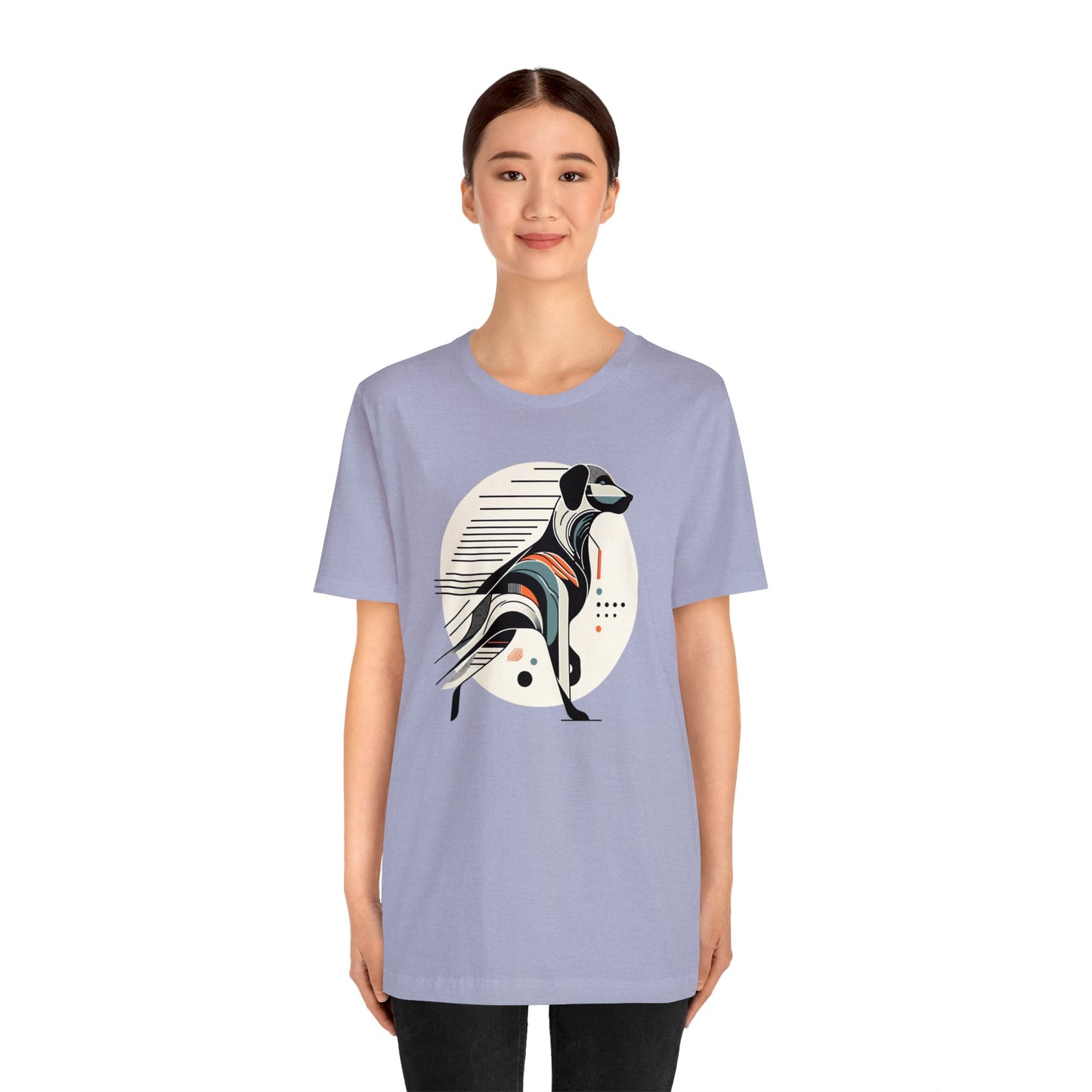 Geometric Dog Grace T-Shirt - Stylish Unisex Cotton Tee