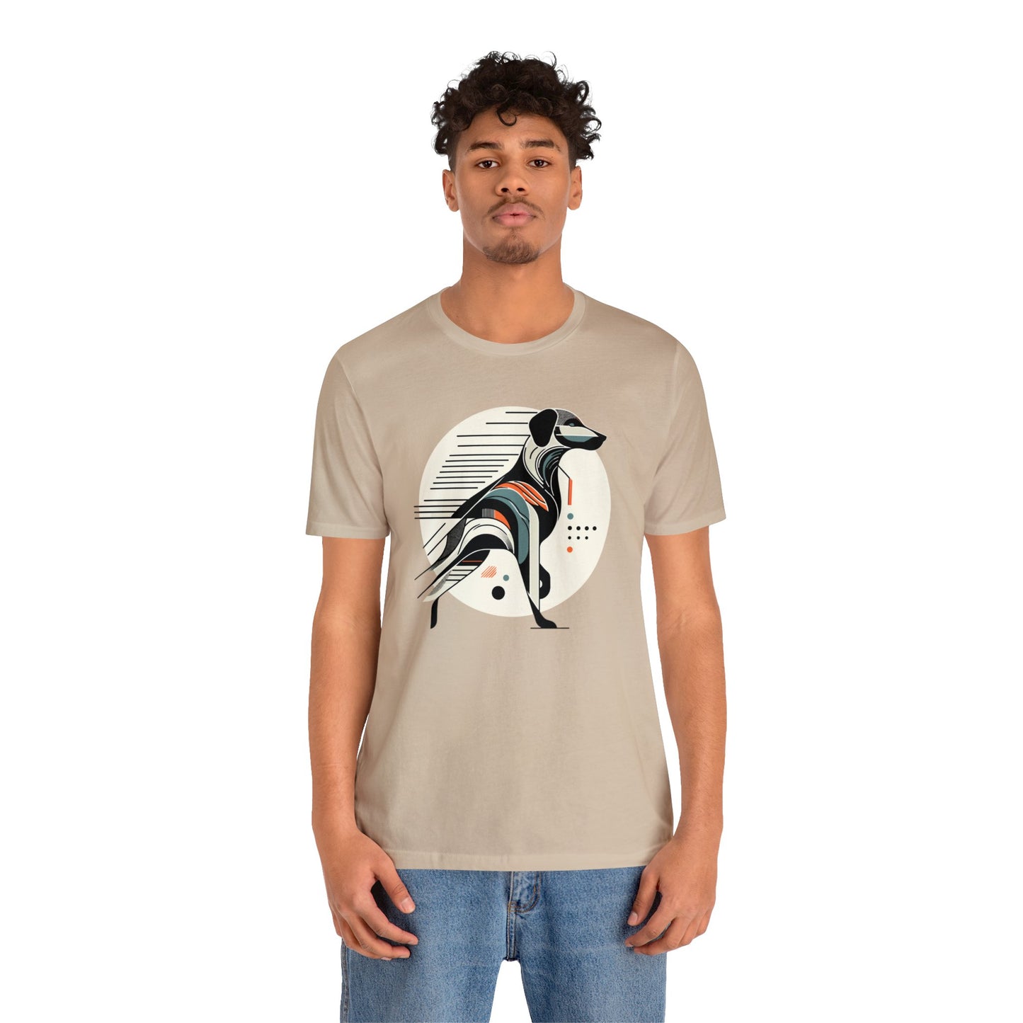 Geometric Dog Grace T-Shirt - Stylish Unisex Cotton Tee