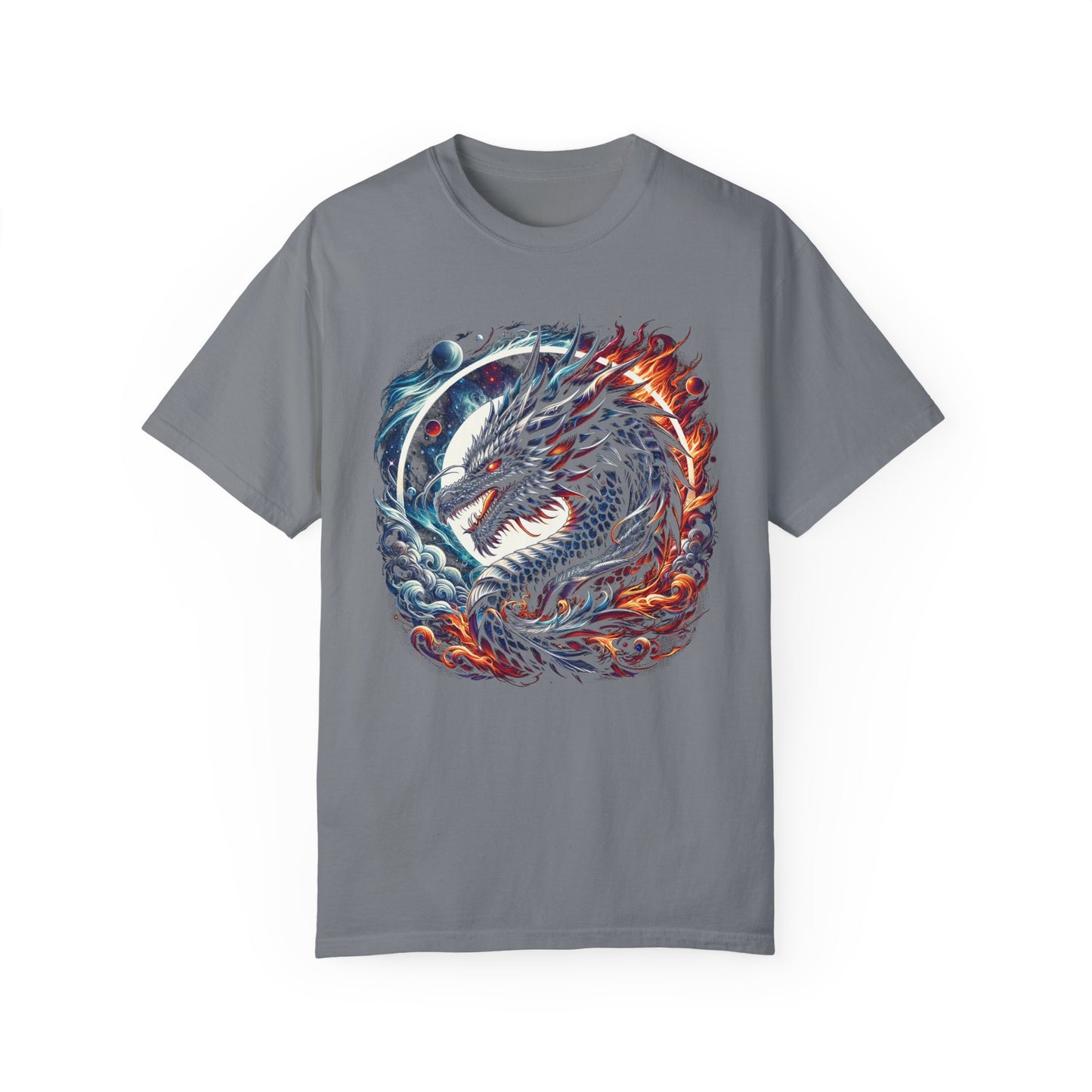 Interstellar Dragon T-Shirt - Durable Unisex Ring-Spun Cotton Tee