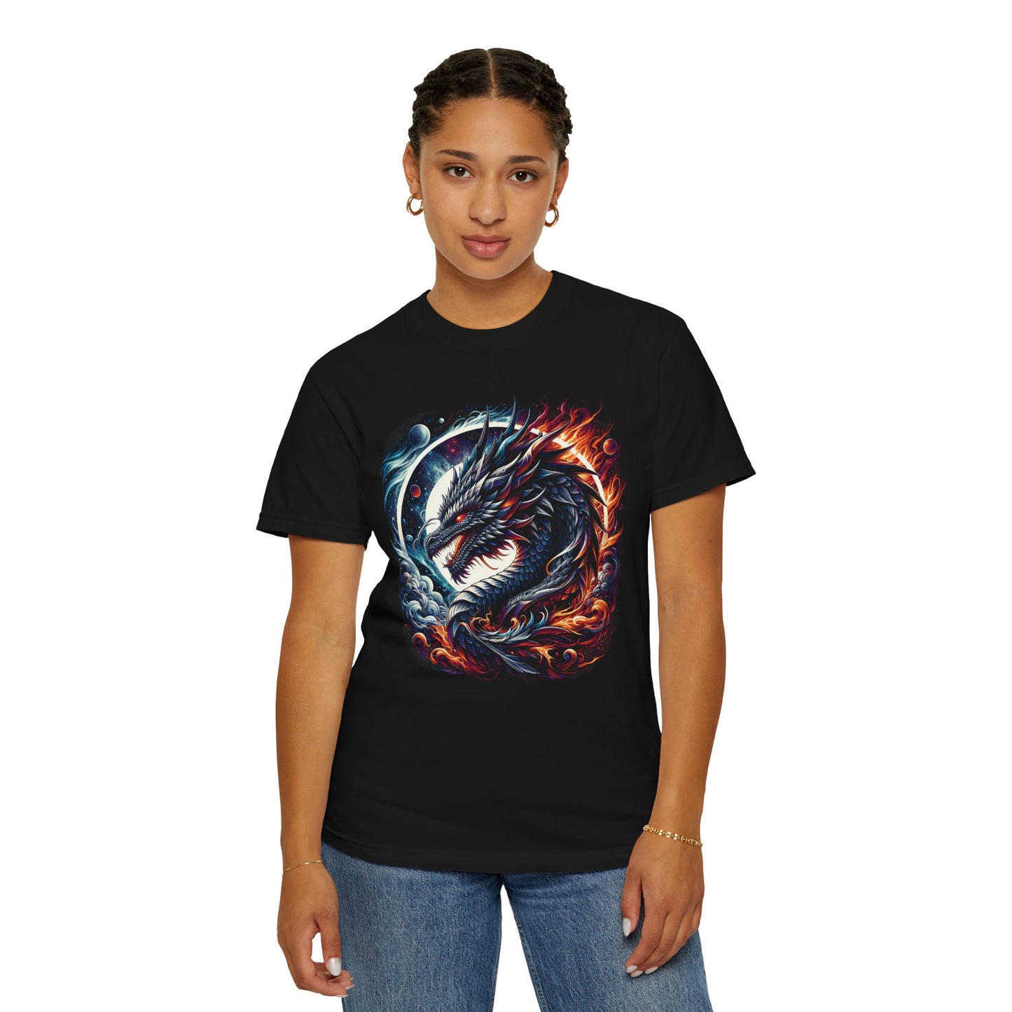Interstellar Dragon T-Shirt - Durable Unisex Ring-Spun Cotton Tee