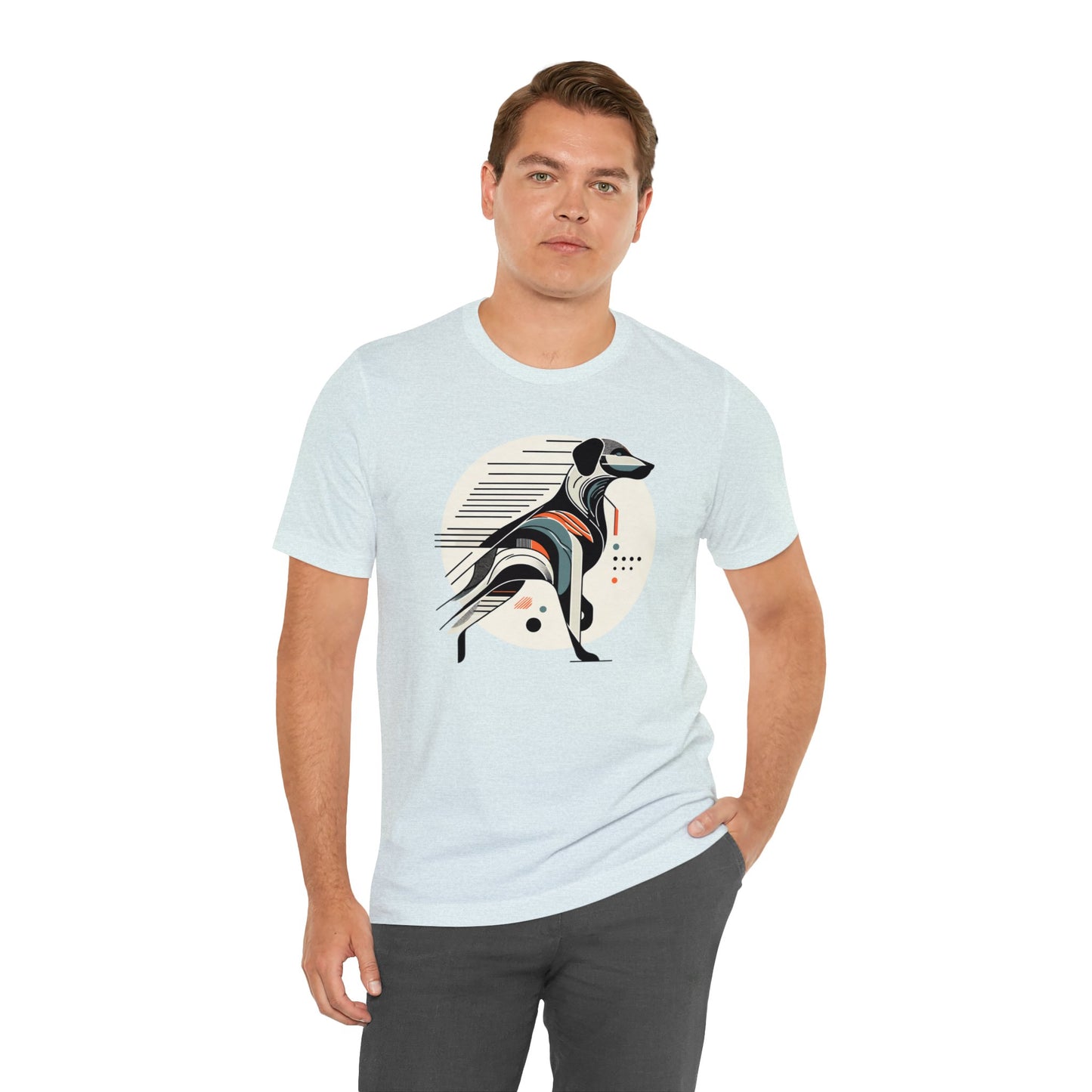 Geometric Dog Grace T-Shirt - Stylish Unisex Cotton Tee