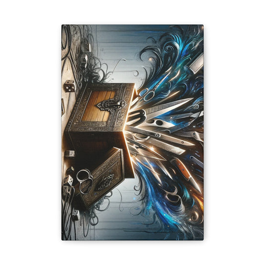 "A Box Full Of Sharp Objects" - Inspired Canvas Art by The Used