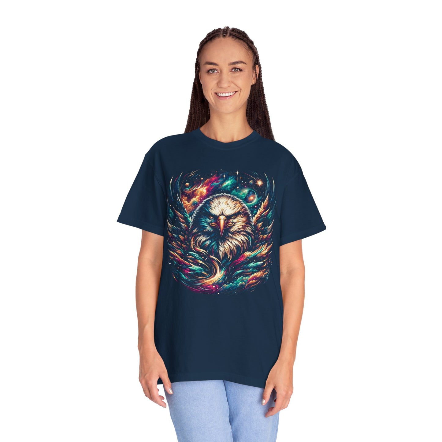 Galactic Eagle Vision T-Shirt - Unisex Soft Cotton Tee with Durable Stitching