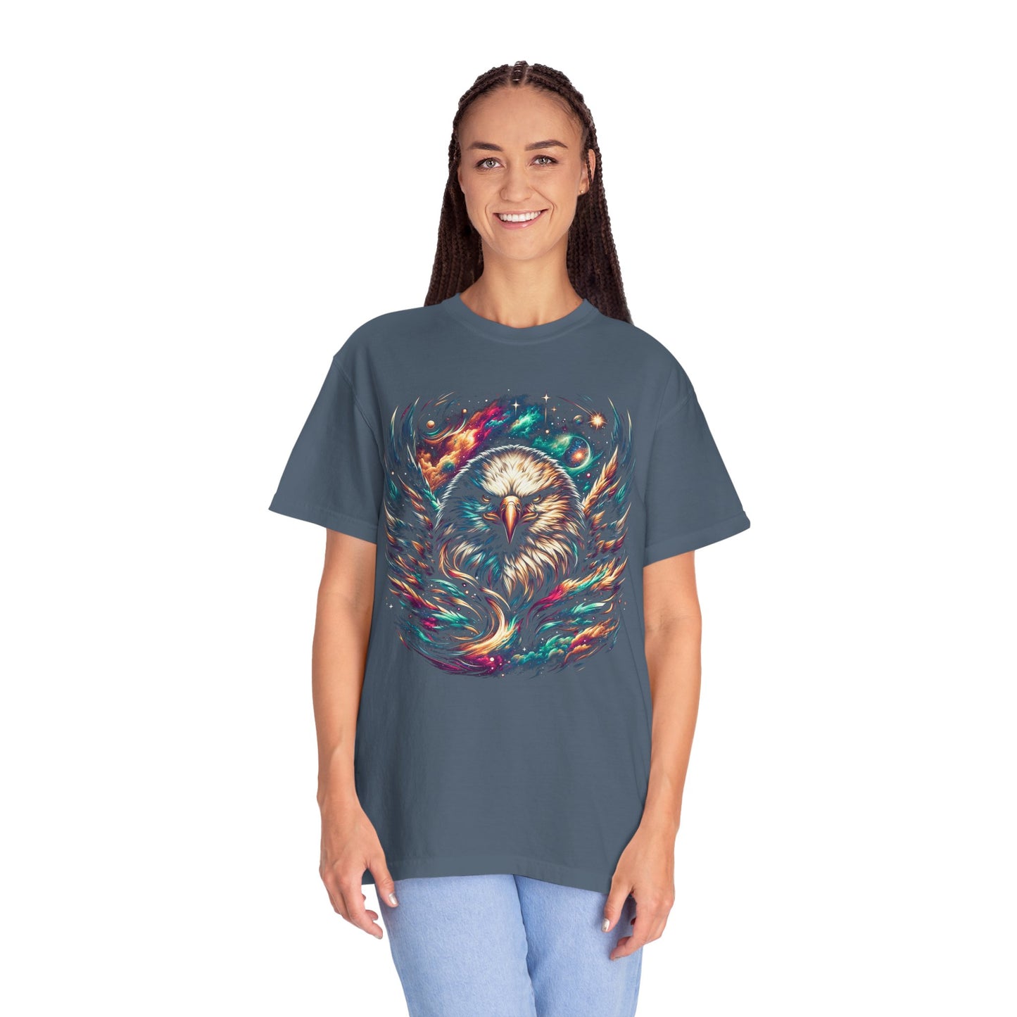 Galactic Eagle Vision T-Shirt - Unisex Soft Cotton Tee with Durable Stitching