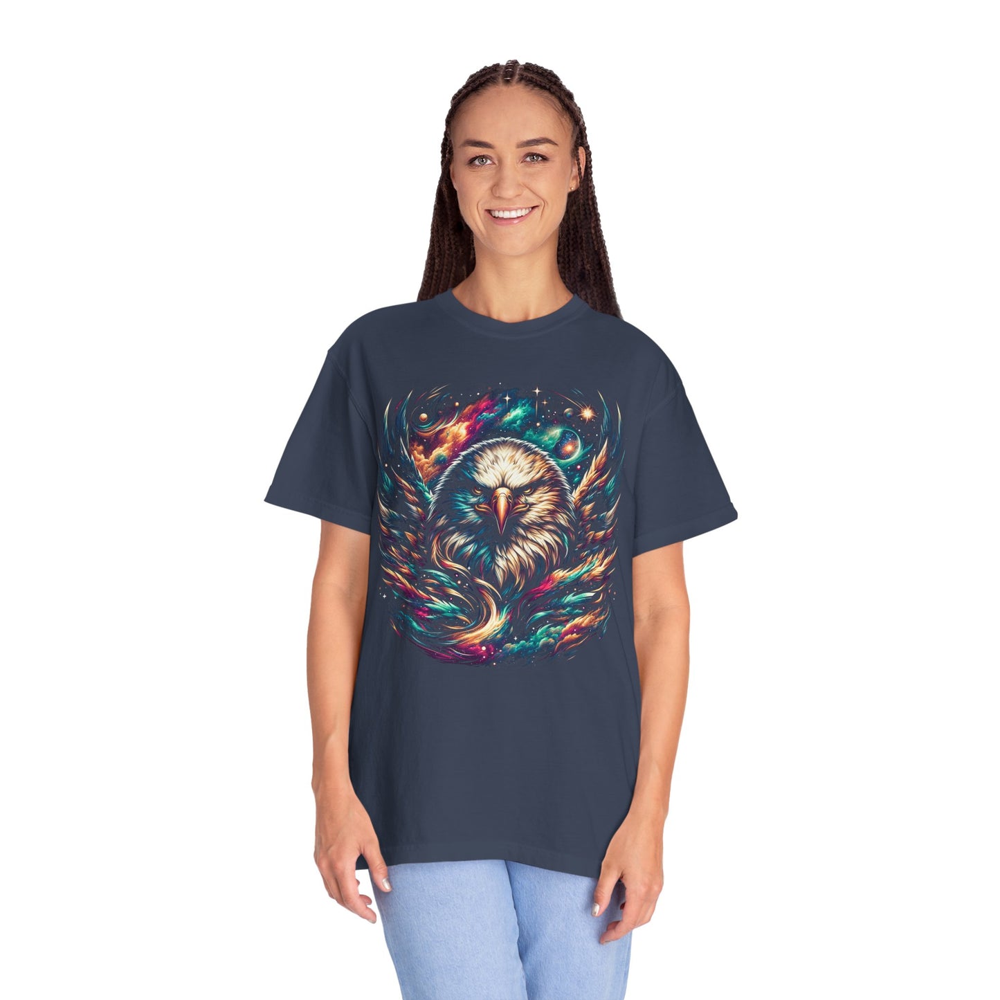 Galactic Eagle Vision T-Shirt - Unisex Soft Cotton Tee with Durable Stitching