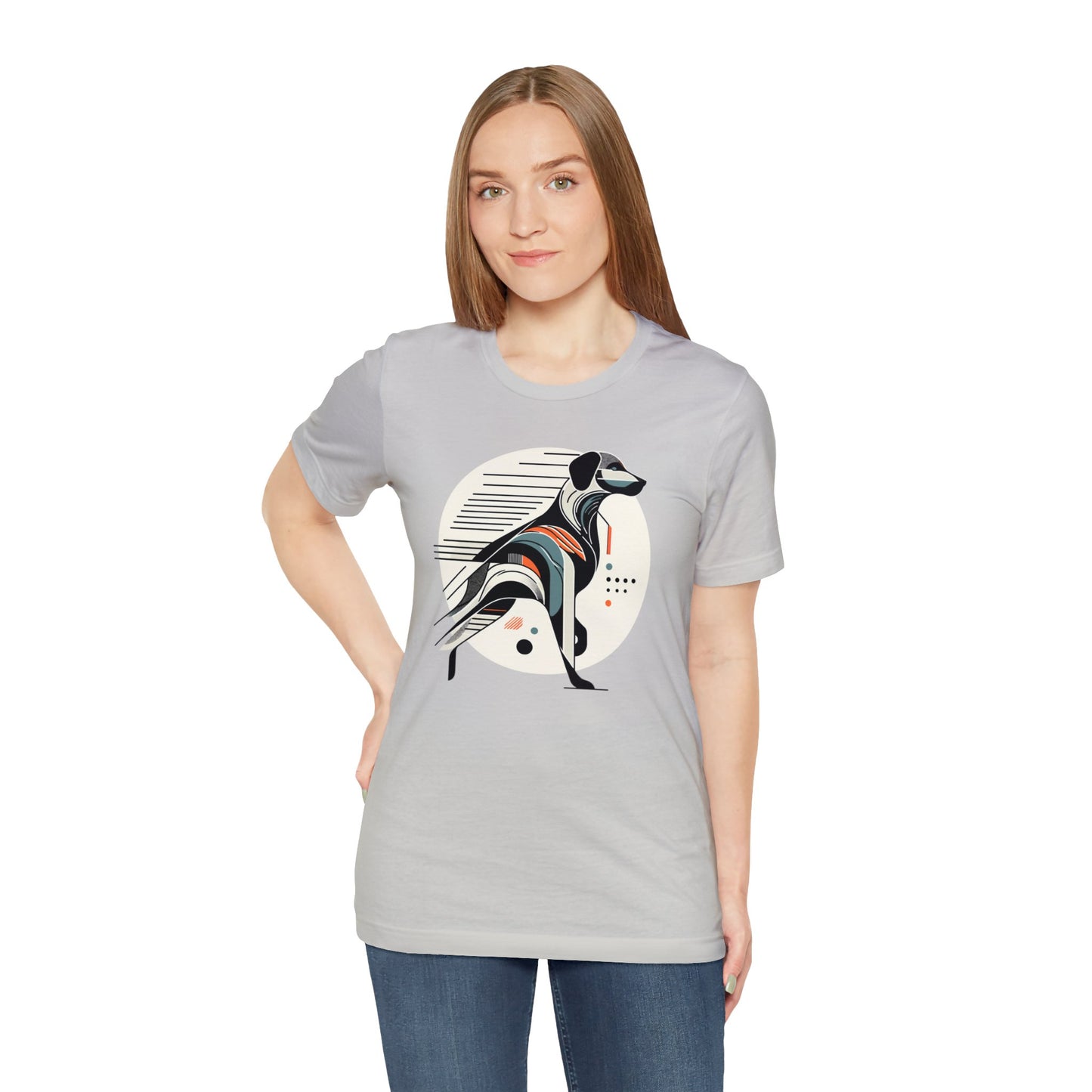 Geometric Dog Grace T-Shirt - Stylish Unisex Cotton Tee