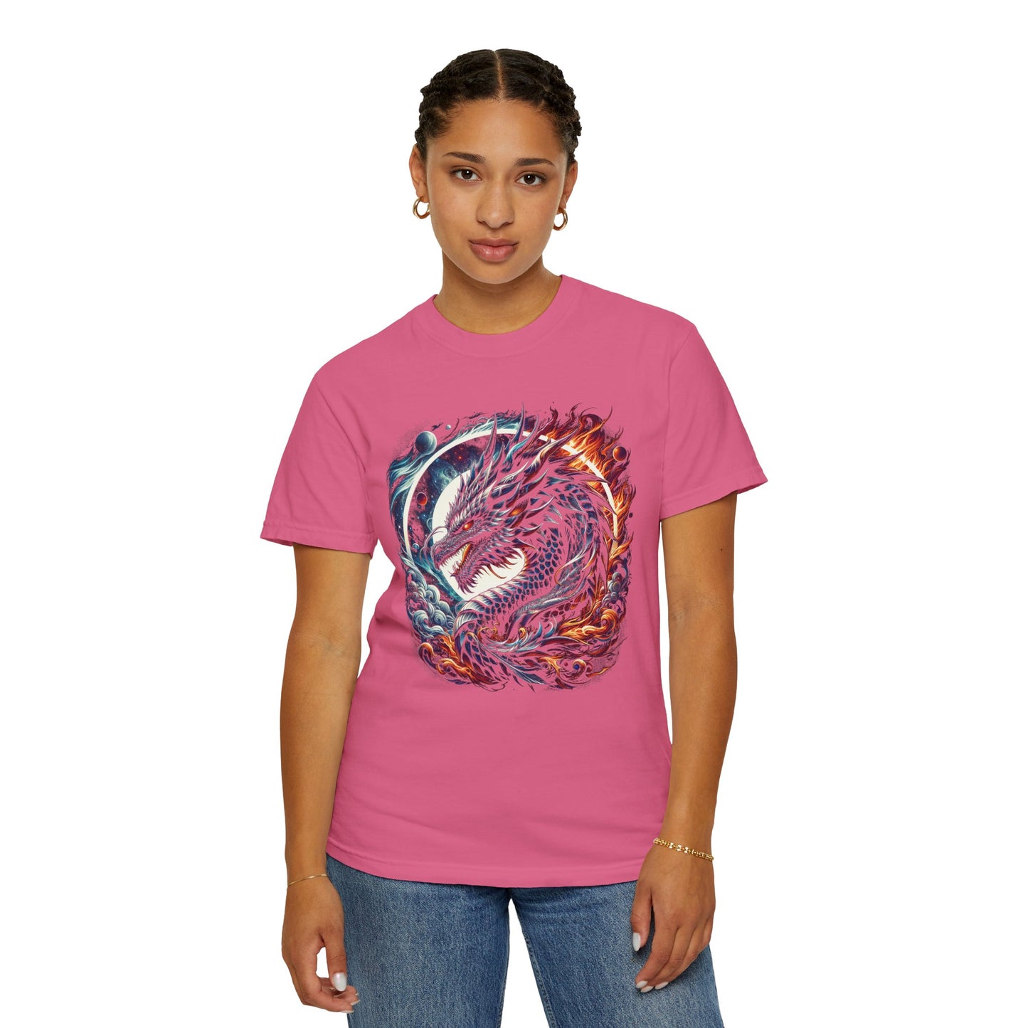 Interstellar Dragon T-Shirt - Durable Unisex Ring-Spun Cotton Tee