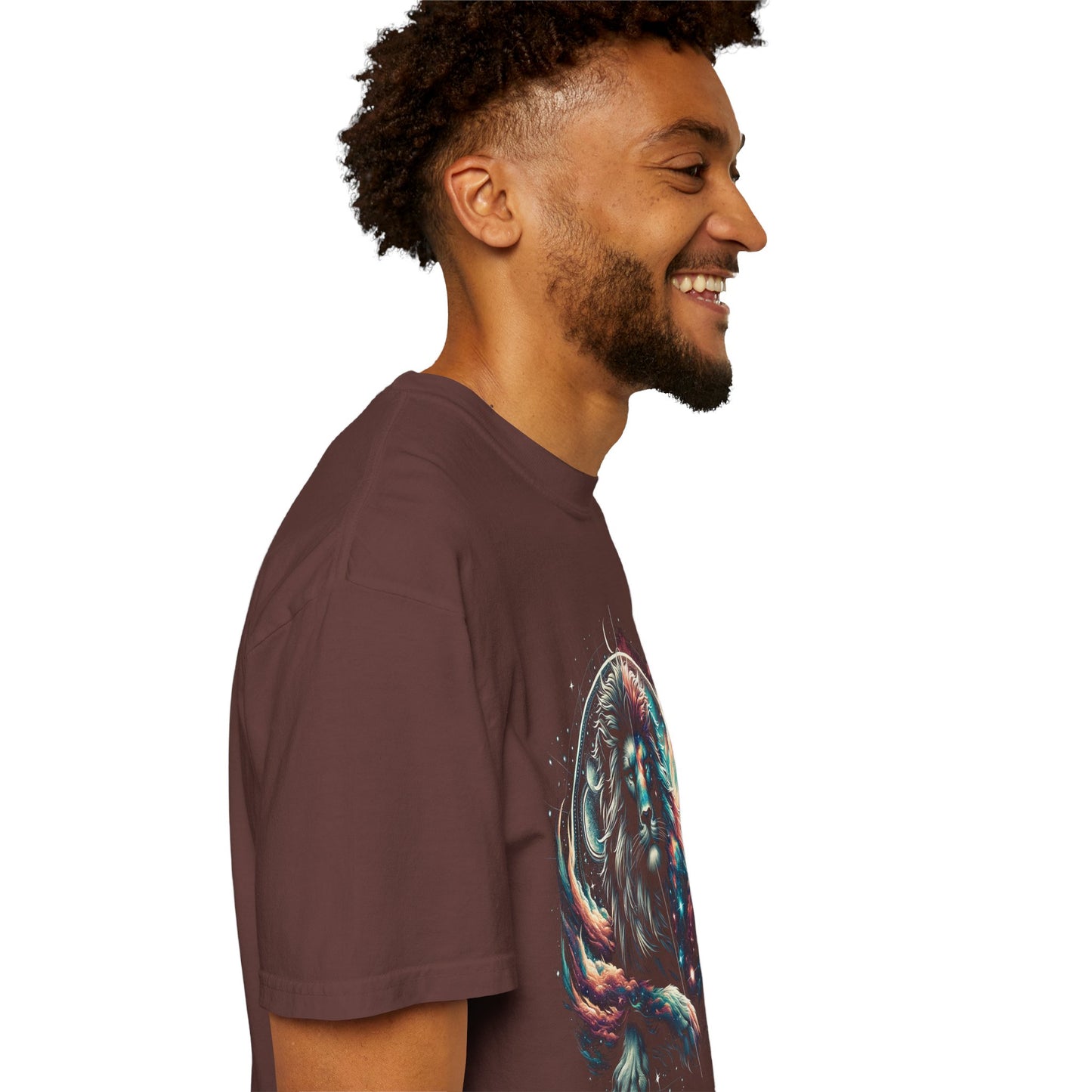 Galactic Balanced Lion T-Shirt - Unisex Soft Cotton Tee