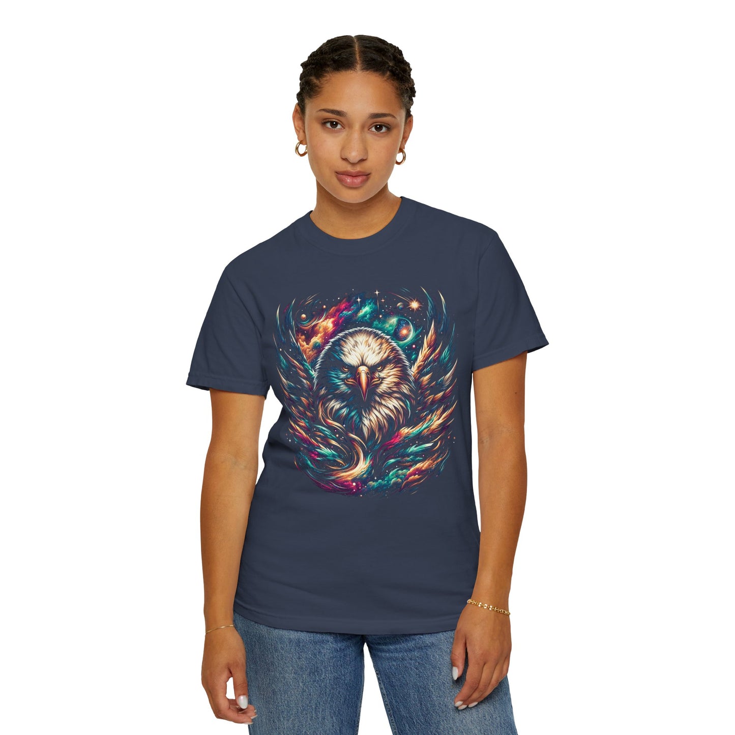 Galactic Eagle Vision T-Shirt - Unisex Soft Cotton Tee with Durable Stitching