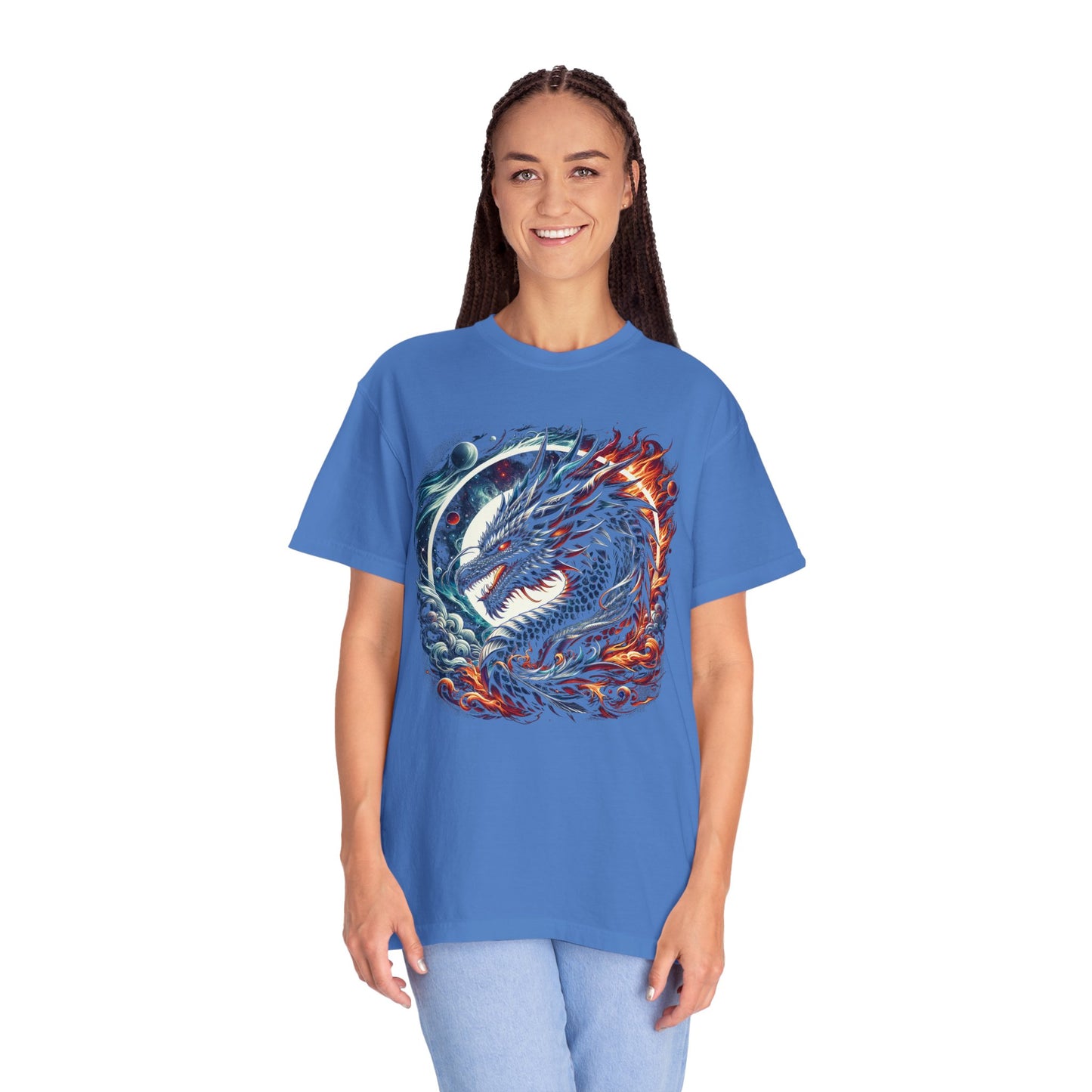 Interstellar Dragon T-Shirt - Durable Unisex Ring-Spun Cotton Tee