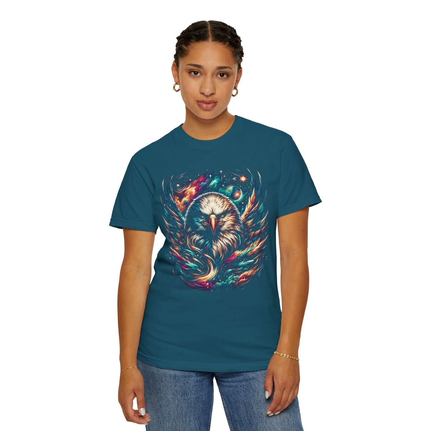 Galactic Eagle Vision T-Shirt - Unisex Soft Cotton Tee with Durable Stitching