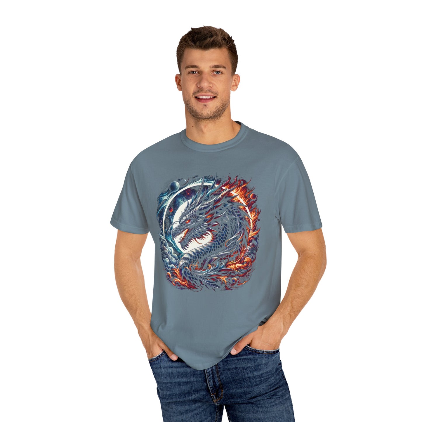 Interstellar Dragon T-Shirt - Durable Unisex Ring-Spun Cotton Tee