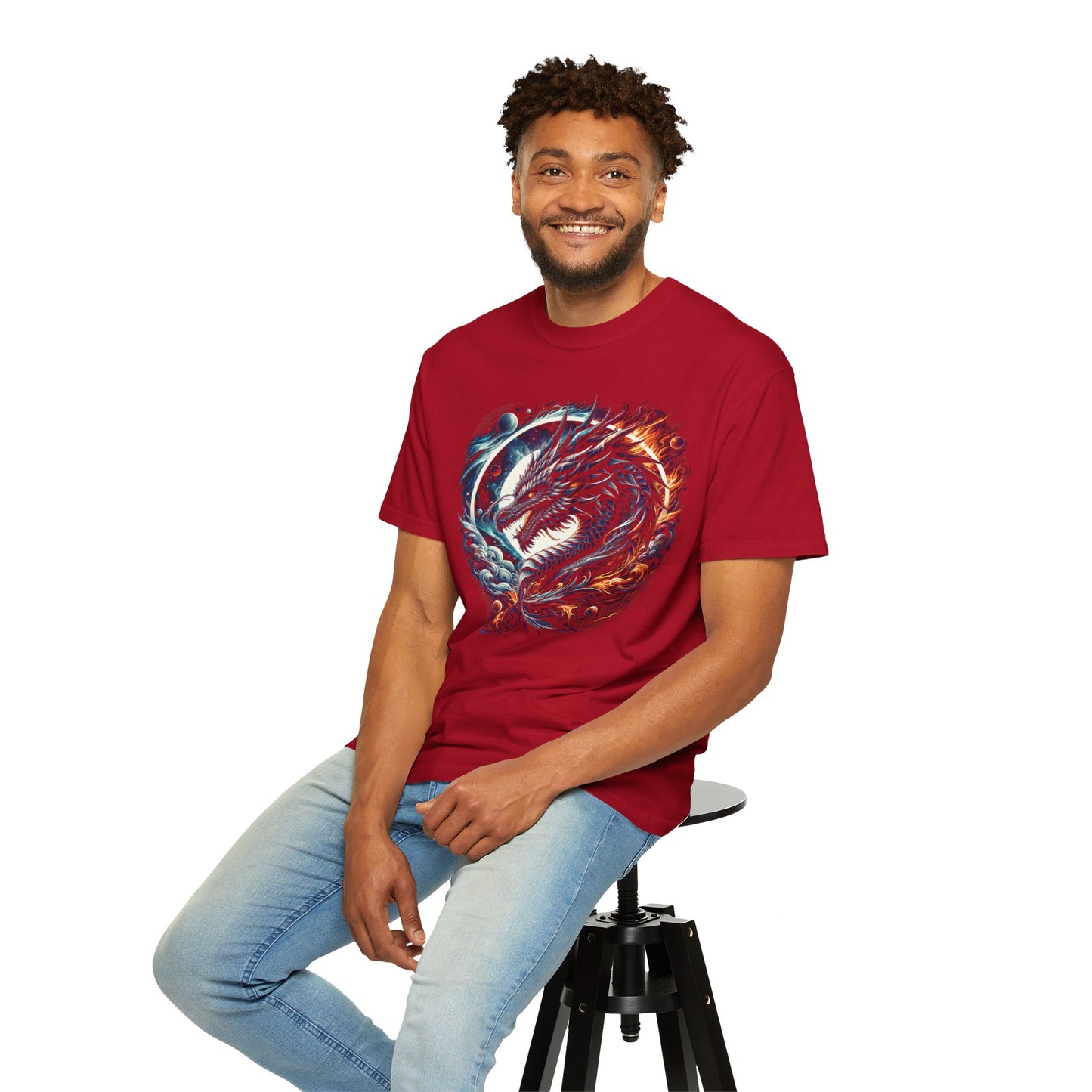 Interstellar Dragon T-Shirt - Durable Unisex Ring-Spun Cotton Tee